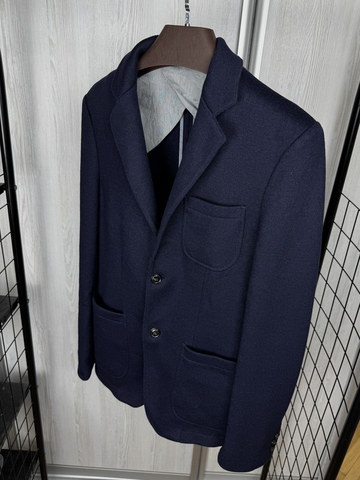 Woolrich Woolen Mills WOOLRICH JOHN RICH & BROS Blazer Mens MEDIUM Half Lined Blue Size 40R - 7 Thumbnail