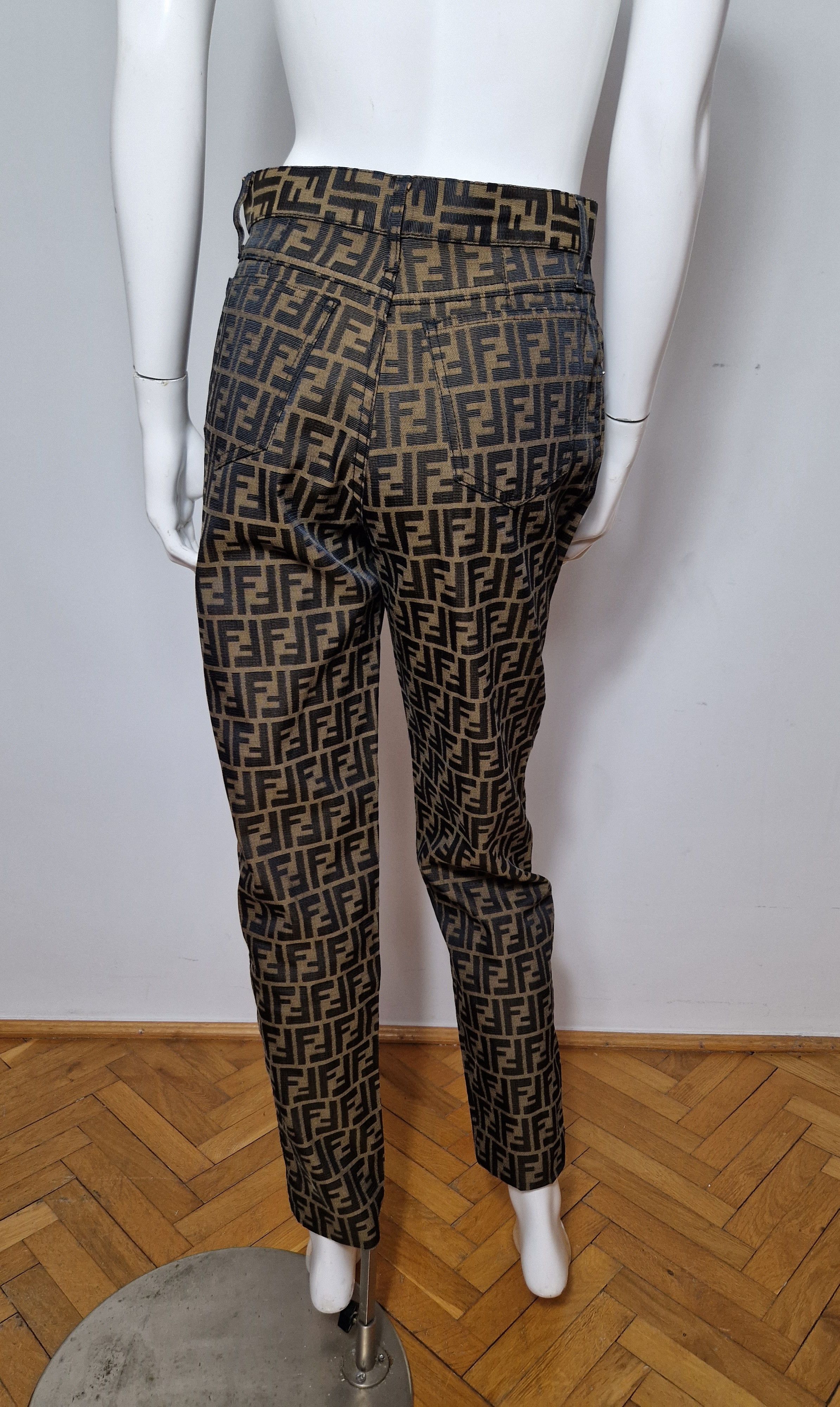 Fendi × Vintage Fendi zucca monogram pants Size 26" / US 2 / IT 38 - 9 Thumbnail