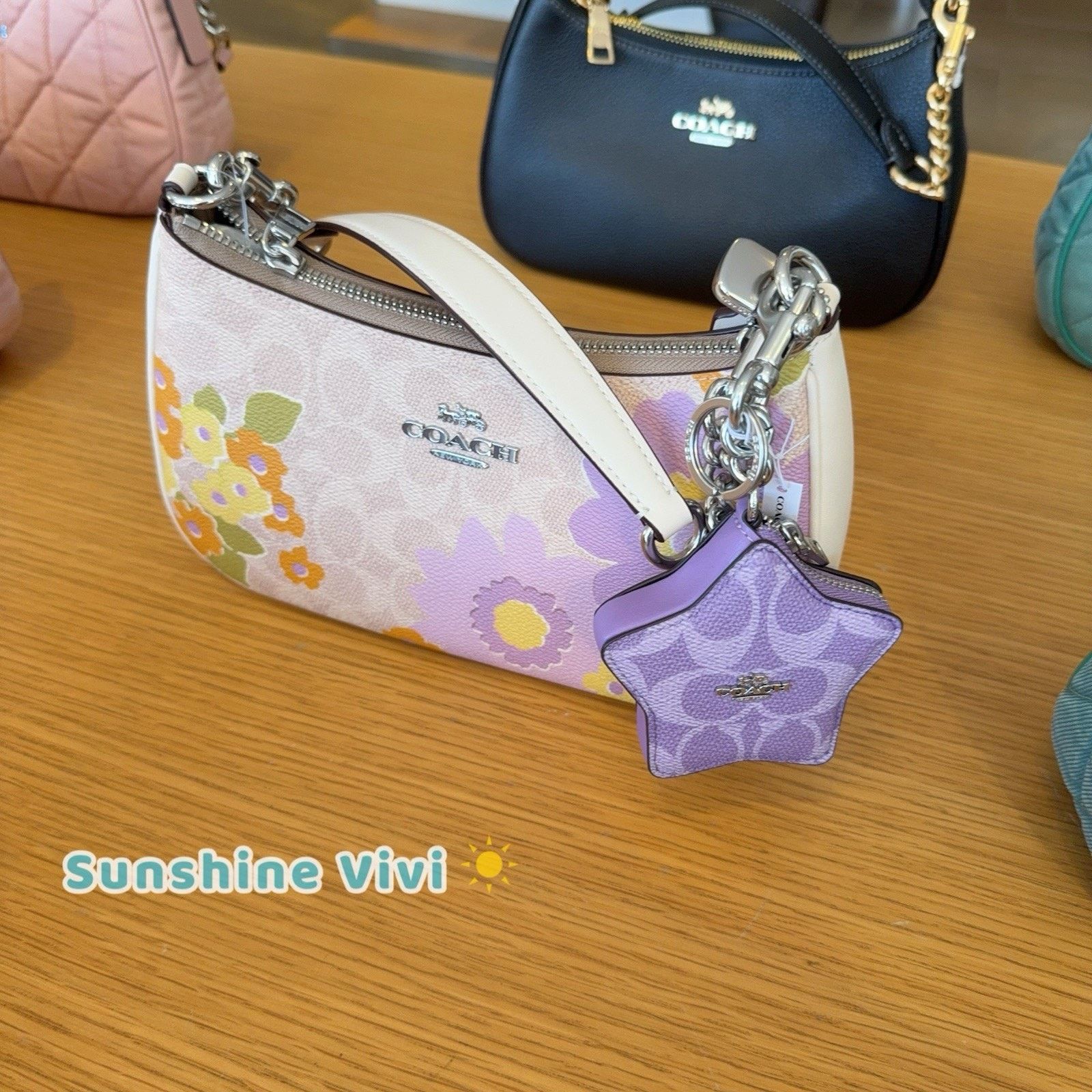 Coach NWT Coach CBL12 Star Bag Charm Coin Case Pouch Silver /Iris Size ONE SIZE - 2 Thumbnail