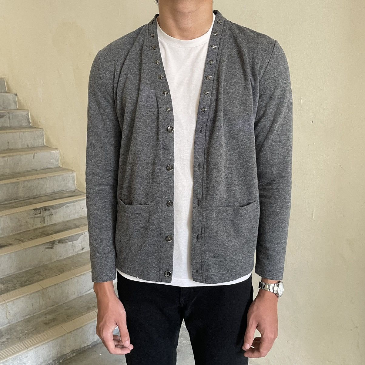 semanticdesign Semantic Design Inspired Chrome Hearts Studded Cardigan Size US L / EU 52-54 / 3 - 3 Thumbnail