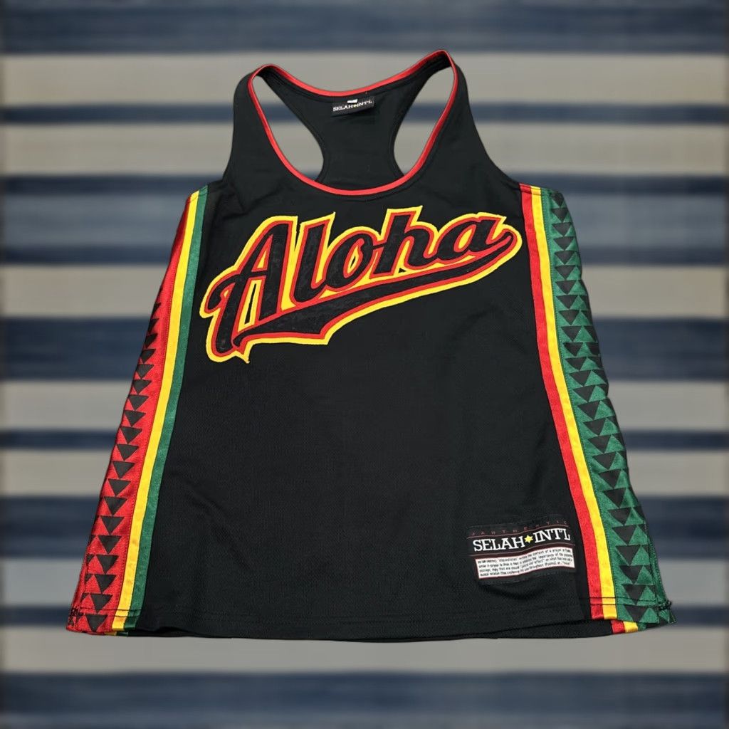 Vintage VINTAGE Selah Intl Hawaii Basketball Jersey Tank Plus Size Large Green Aloha Womens Size L / US 10 / IT 46 - 1 Thumbnail