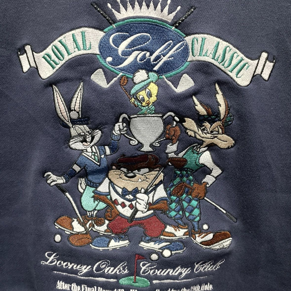 Warner Bros Vintage 1995 Warner Bros Sweatshirt Royal Golf Classic Size US XL / EU 56 / 4 - 6 Thumbnail