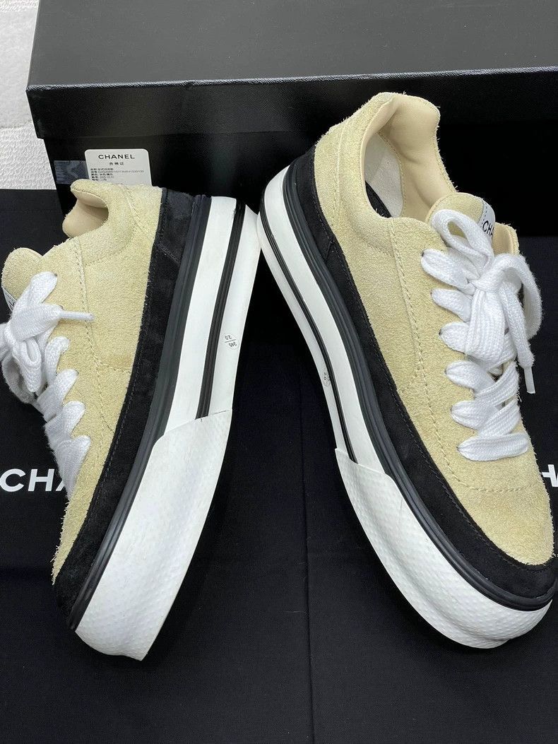 Chanel Chanel Colorblock Leather Sneakers Size US 6 / EU 39 - 4 Thumbnail