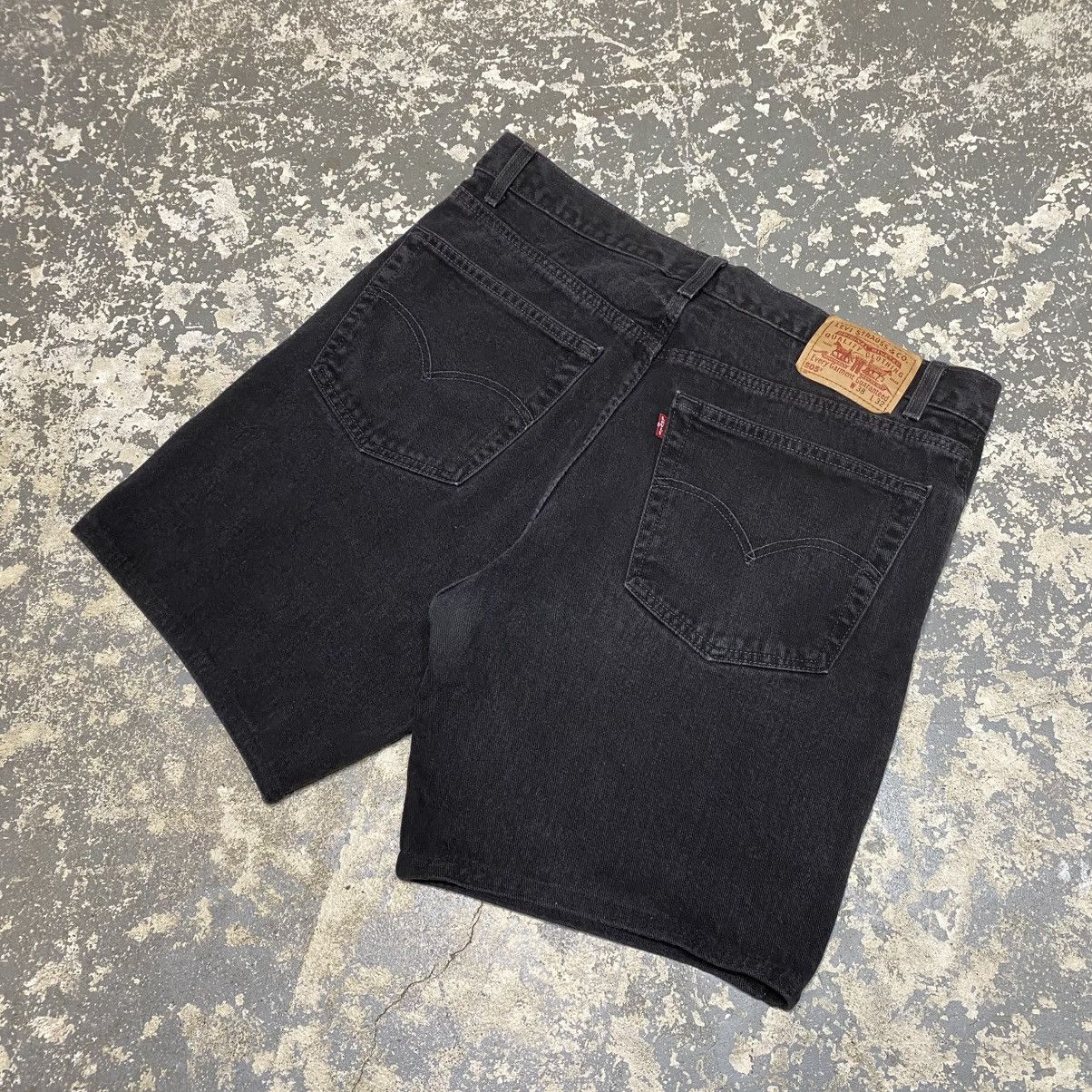 Levi's × Vintage Vintage Levi’s 505 Black Denim Jean Shorts Jorts 90s Size US 37 - 2 Thumbnail