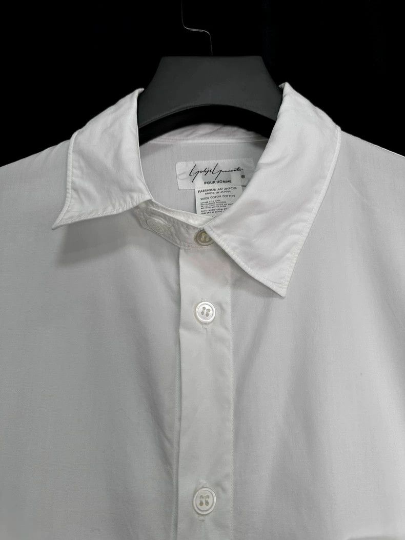 Yohji Yamamoto Yohji Yamamoto 80s Maru Text Anamorphic Neck Shirt 2505-Nex Size US M / EU 48-50 / 2 - 4 Thumbnail