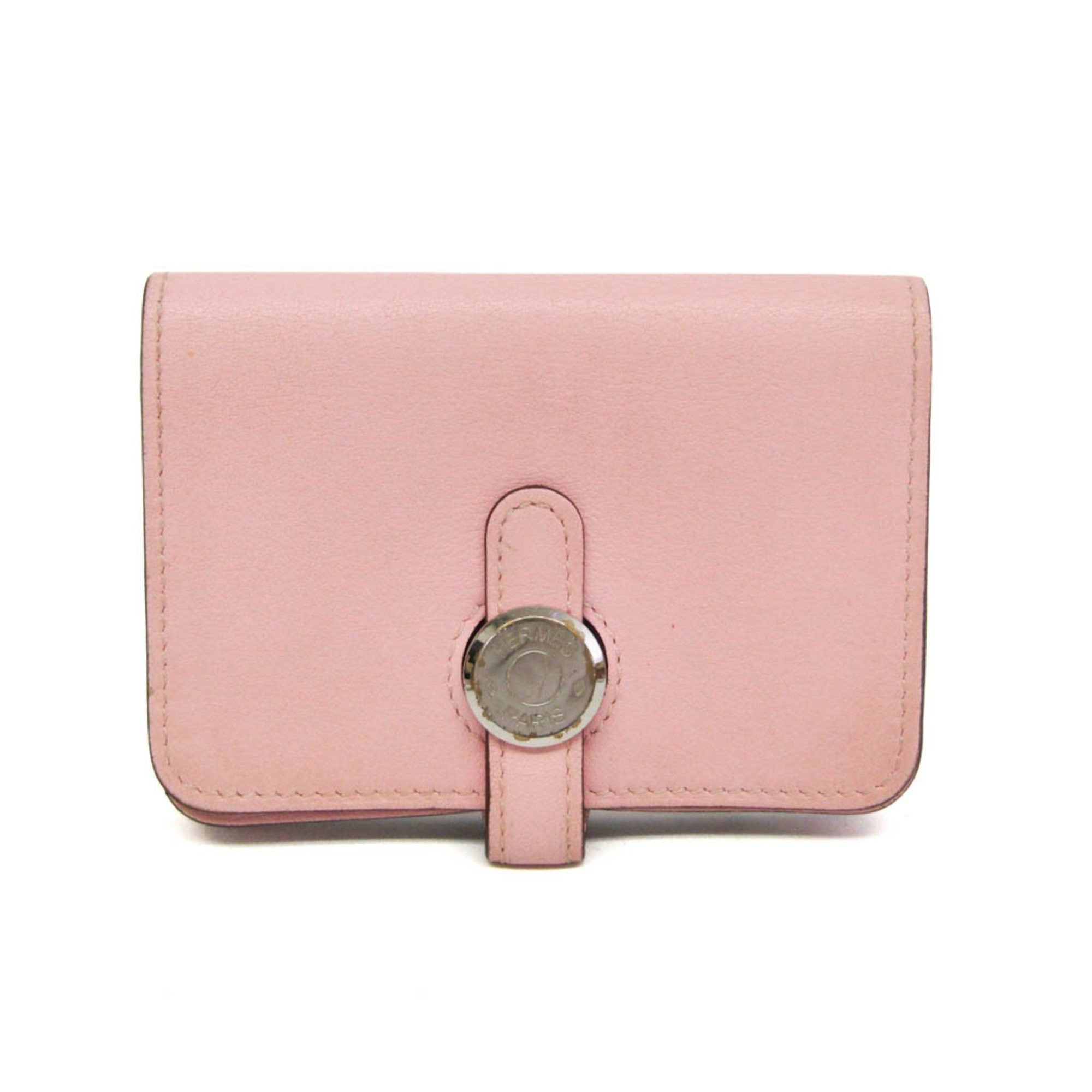 Hermes Hermes Dogon Swift Leather Card Case Pink Size ONE SIZE - 1 Thumbnail