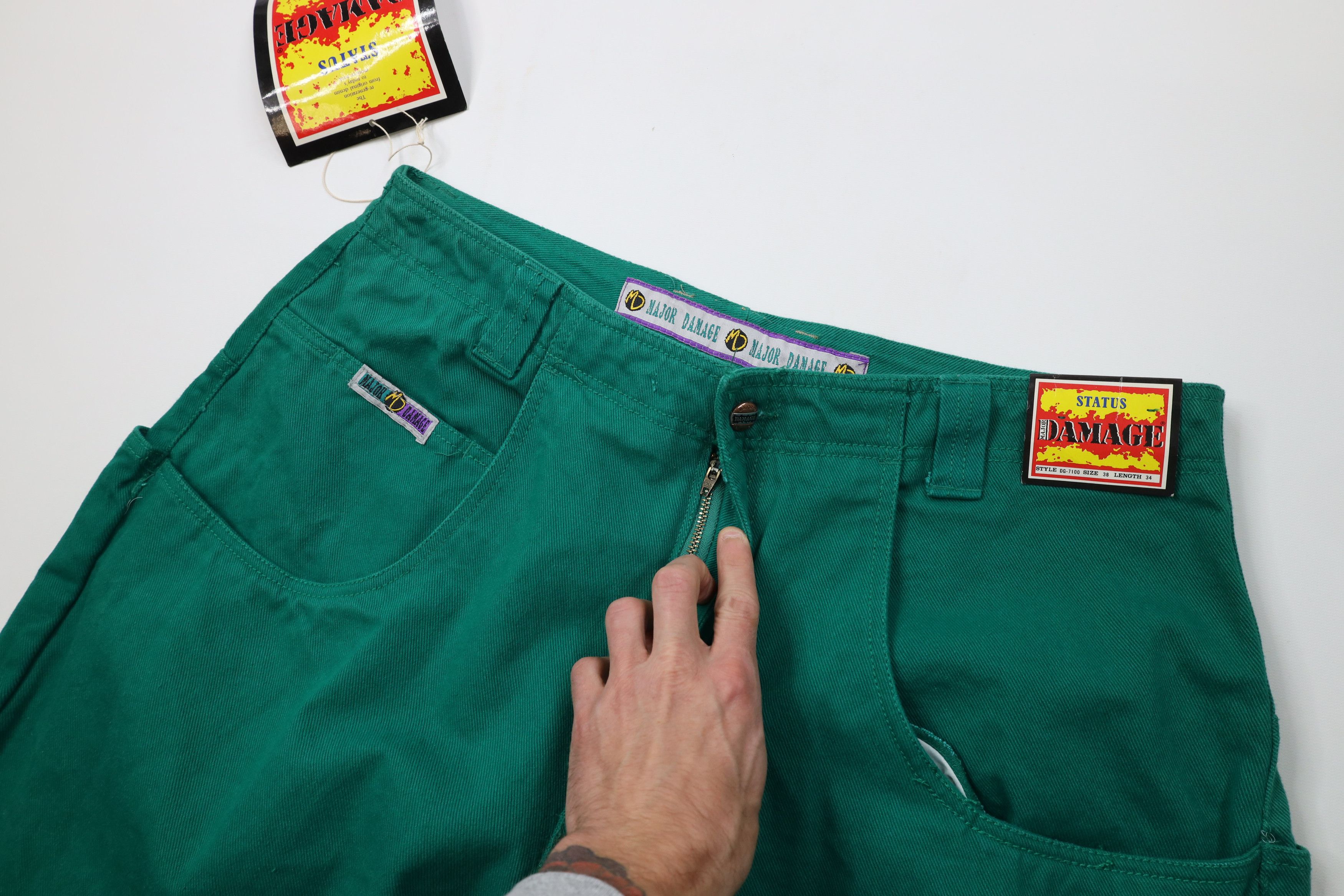 Vintage Deadstock Vintage 90s Streetwear Wide Leg Skateboard Jeans Size US 38 / EU 54 - 6 Thumbnail
