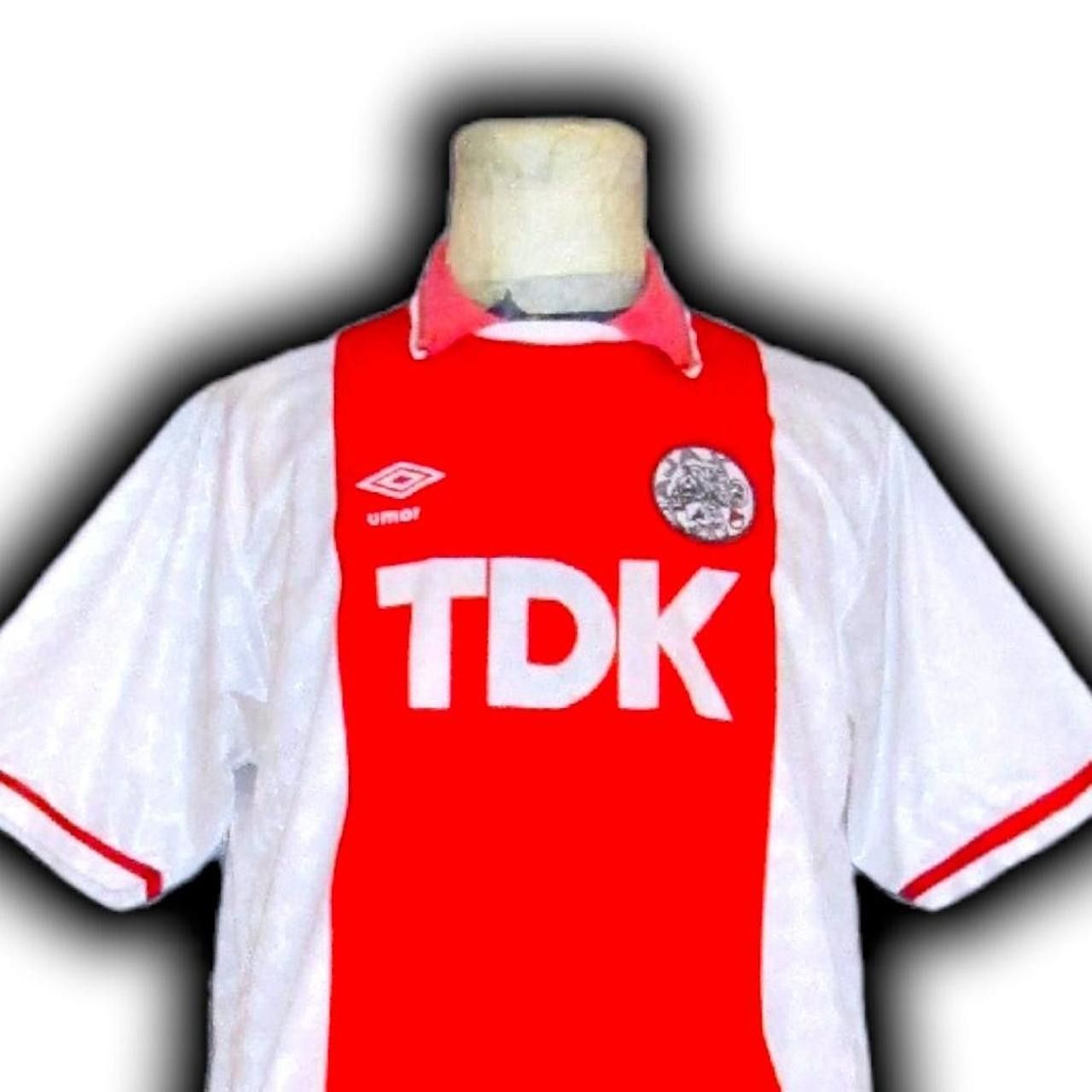 Umbro Ajax Amsterdam Netherlands 1989 1990 1991Home Shirt Jersey Size US XL / EU 56 / 4 - 3 Thumbnail
