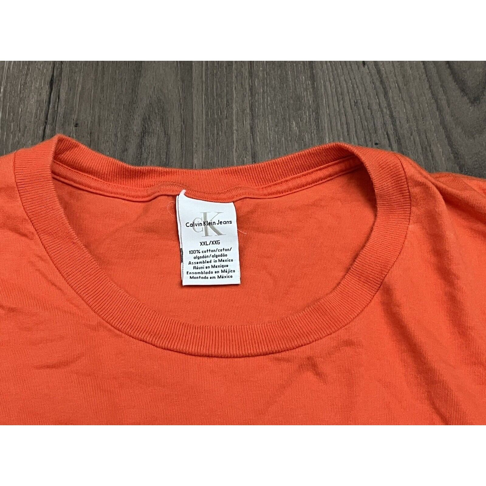Calvin Klein Vintage Calvin Klein Shirt Men 2XL Orange Retro 90s Logo Spe Size US XXL / EU 58 / 5 - 6 Thumbnail
