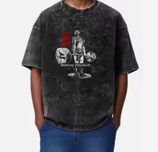 Japanese Brand Y2K Vintage Gothic Skeleton Workout Gym Washed T-Shirt Size US L / EU 52-54 / 3 - 2 Thumbnail