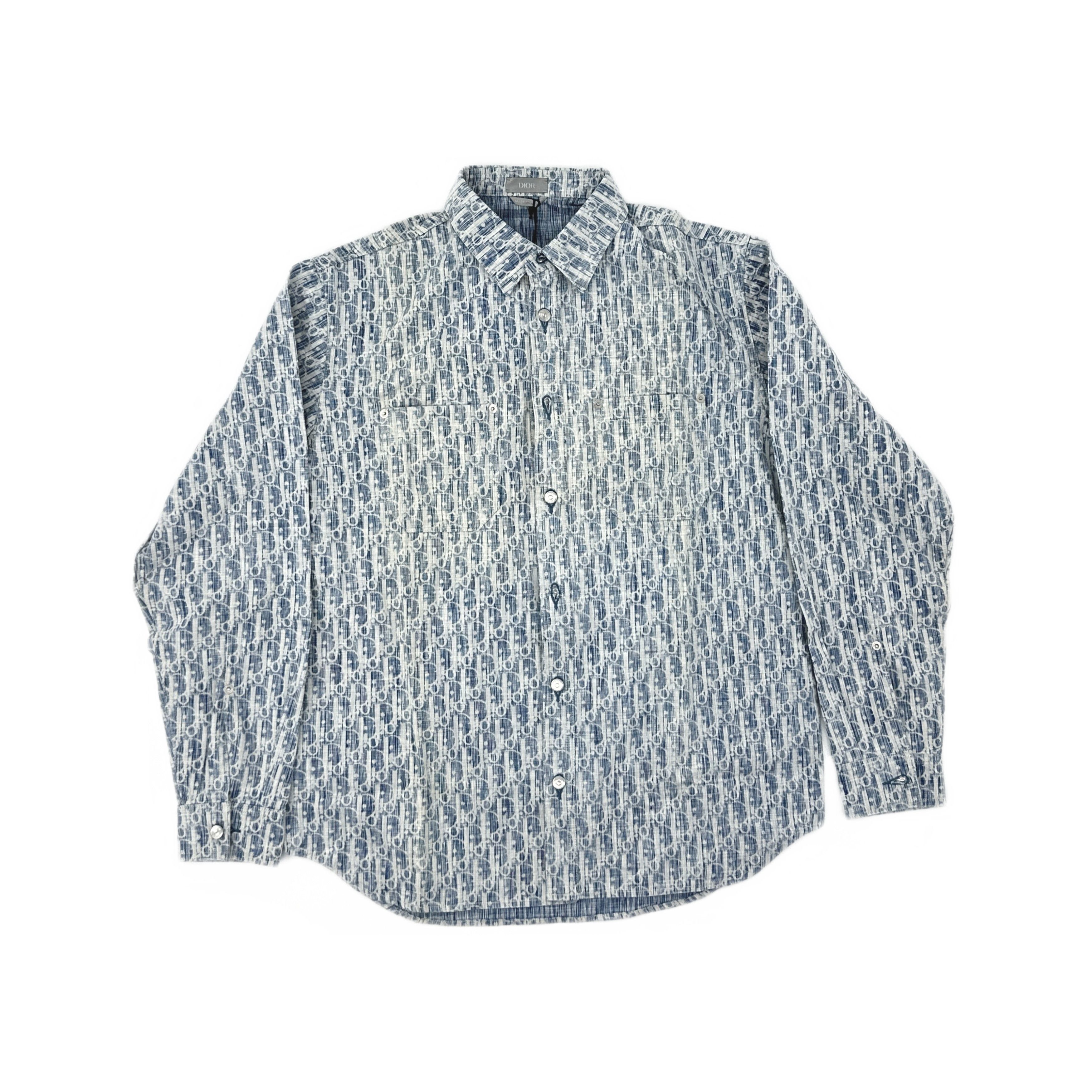 Dior Dior Oblique Kasuri Shirt Size 39 Size US M / EU 48-50 / 2 - 1 Thumbnail