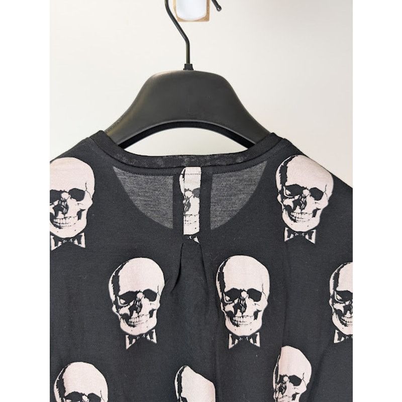 Saint Laurent Paris o1rshd1 Skull and Bowtie Print T-Shirt in Black / White Size US XS / EU 42 / 0 - 16 Thumbnail