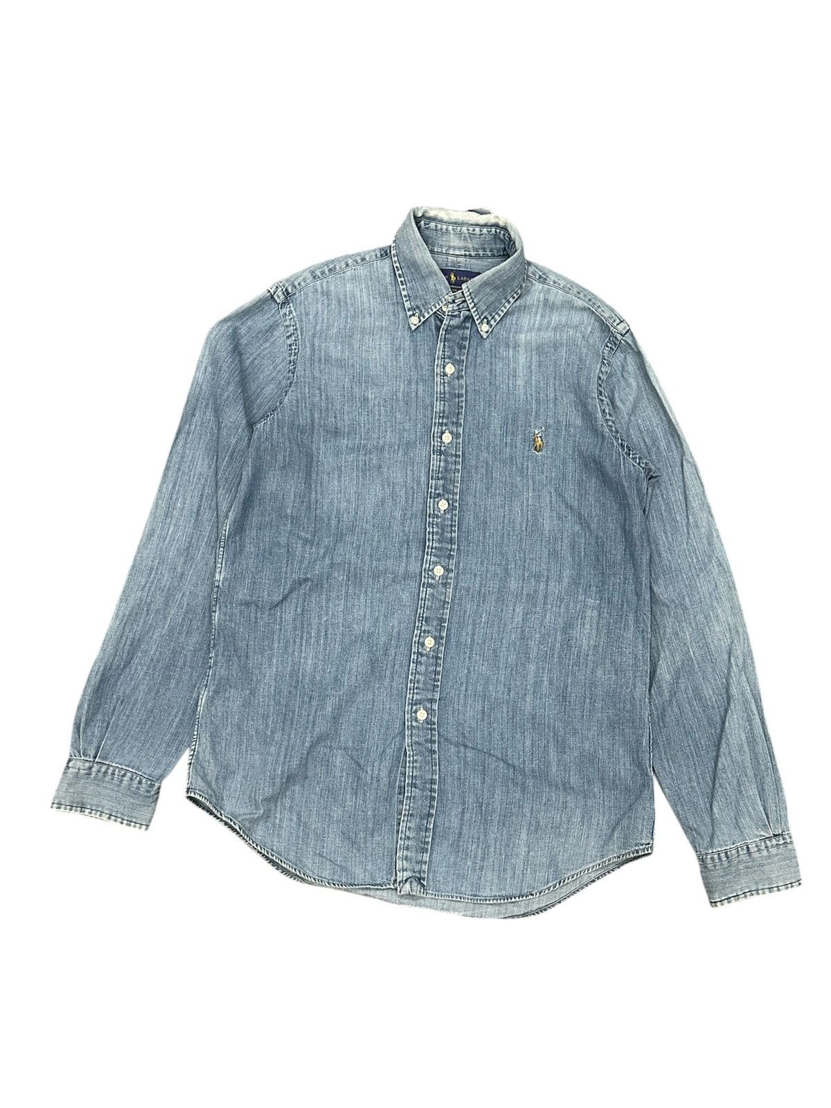 Polo Ralph Lauren Polo Ralph Lauren Distressed/Thrashed Denim Button Up Shirt Size US M / EU 48-50 / 2 - 2 Thumbnail