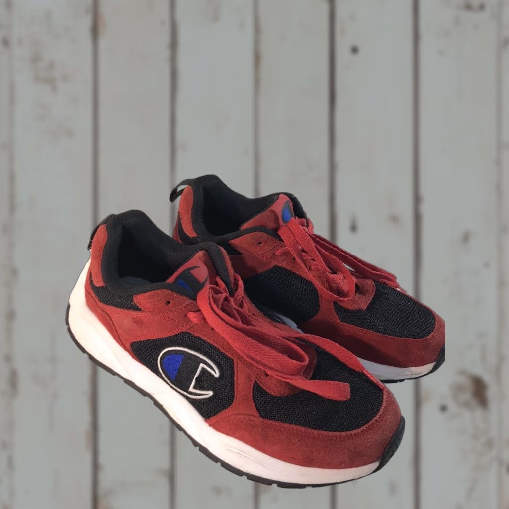 Champion Champion Men's Sneakers Size 9.5 Athletic Red Black Suede Textile Low Top Casual Activewear Size US 9.5 / EU 42-43 - 1 Thumbnail