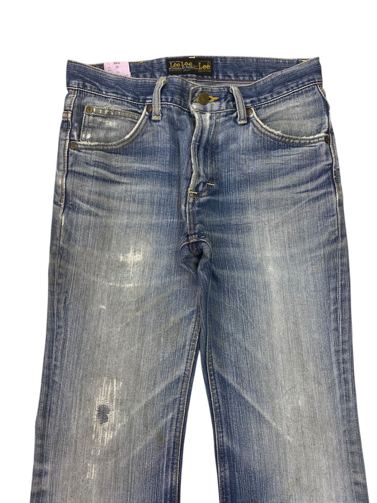 Lee Lee Riders Faded Wash Ripped Style Flare Jeans Size US 28 / EU 44 - 2 Thumbnail