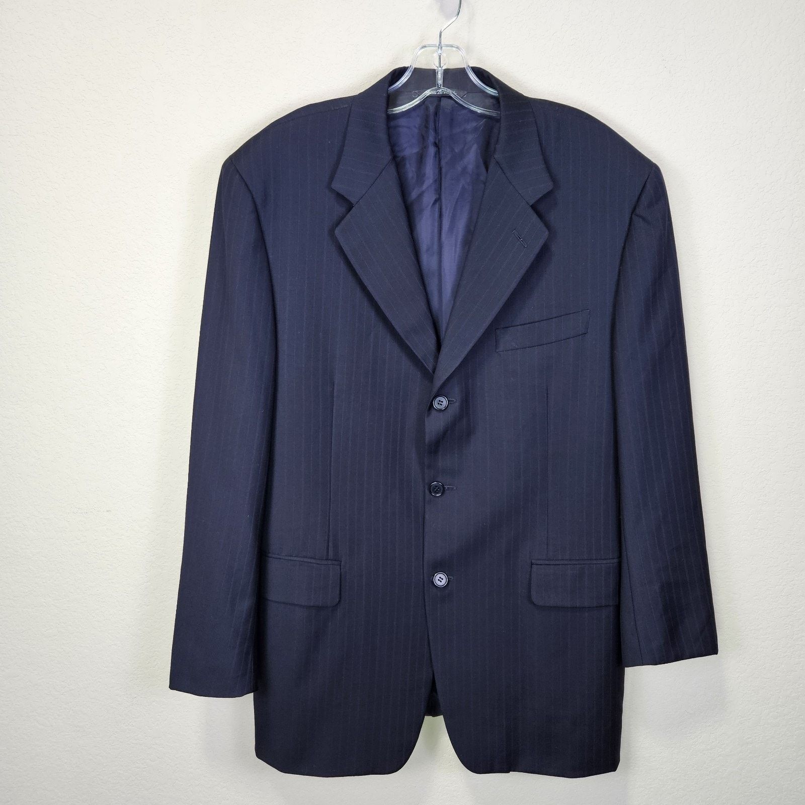 Canali Canali Blazer Black Super 120s Wool Italian Suit Jacket Size 42R - 1 Thumbnail