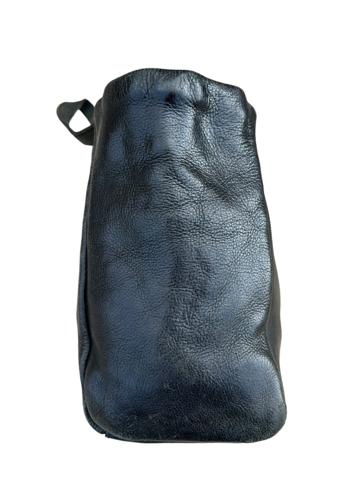 Issey Miyake × Leather × Zucca Vintage Zucca Japan Faded Patina Leather Mini Tote Bag Size ONE SIZE - 16 Thumbnail