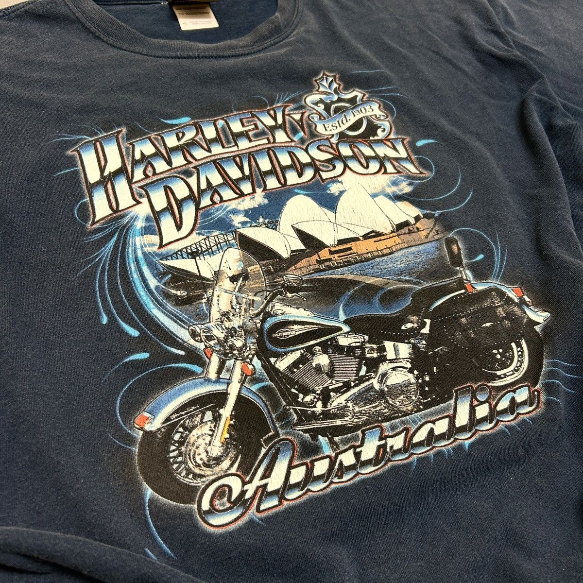 Harley Davidson Vintage Harley-Davidson Australia Dealer Tee – Navy (XL) Size US XL / EU 56 / 4 - 3 Thumbnail