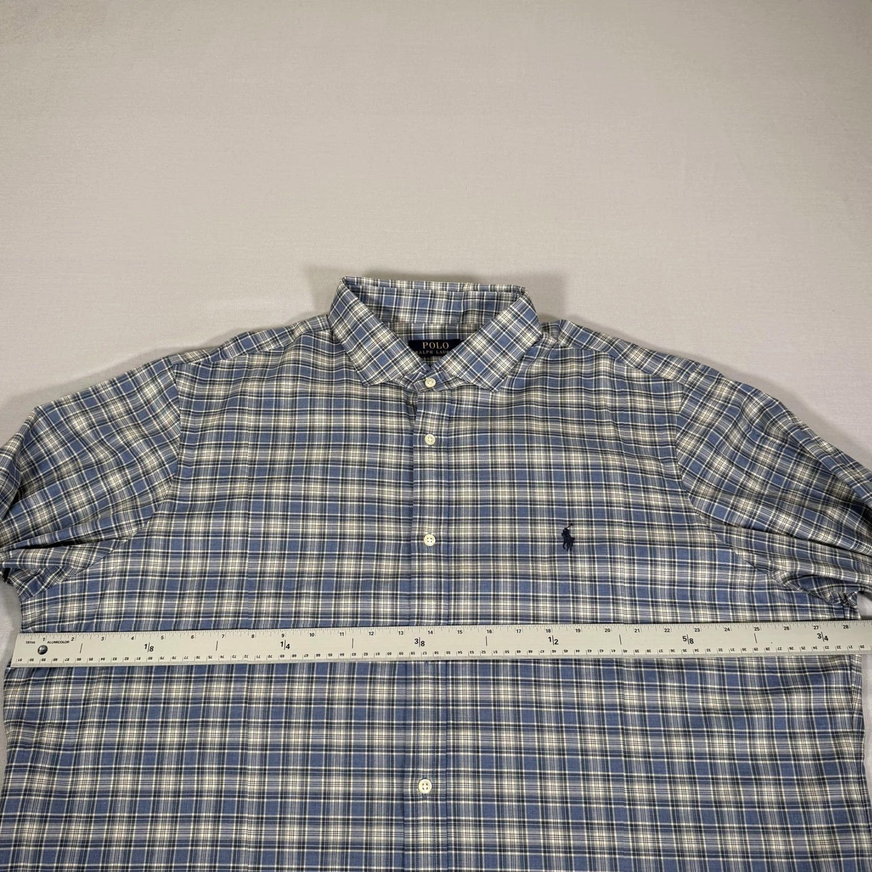 Polo Ralph Lauren Polo Ralph Lauren Shirt Mens 2XL Blue Plaid Button Down Long Sleeve Cotton Pony Size US XXL / EU 58 / 5 - 6 Thumbnail