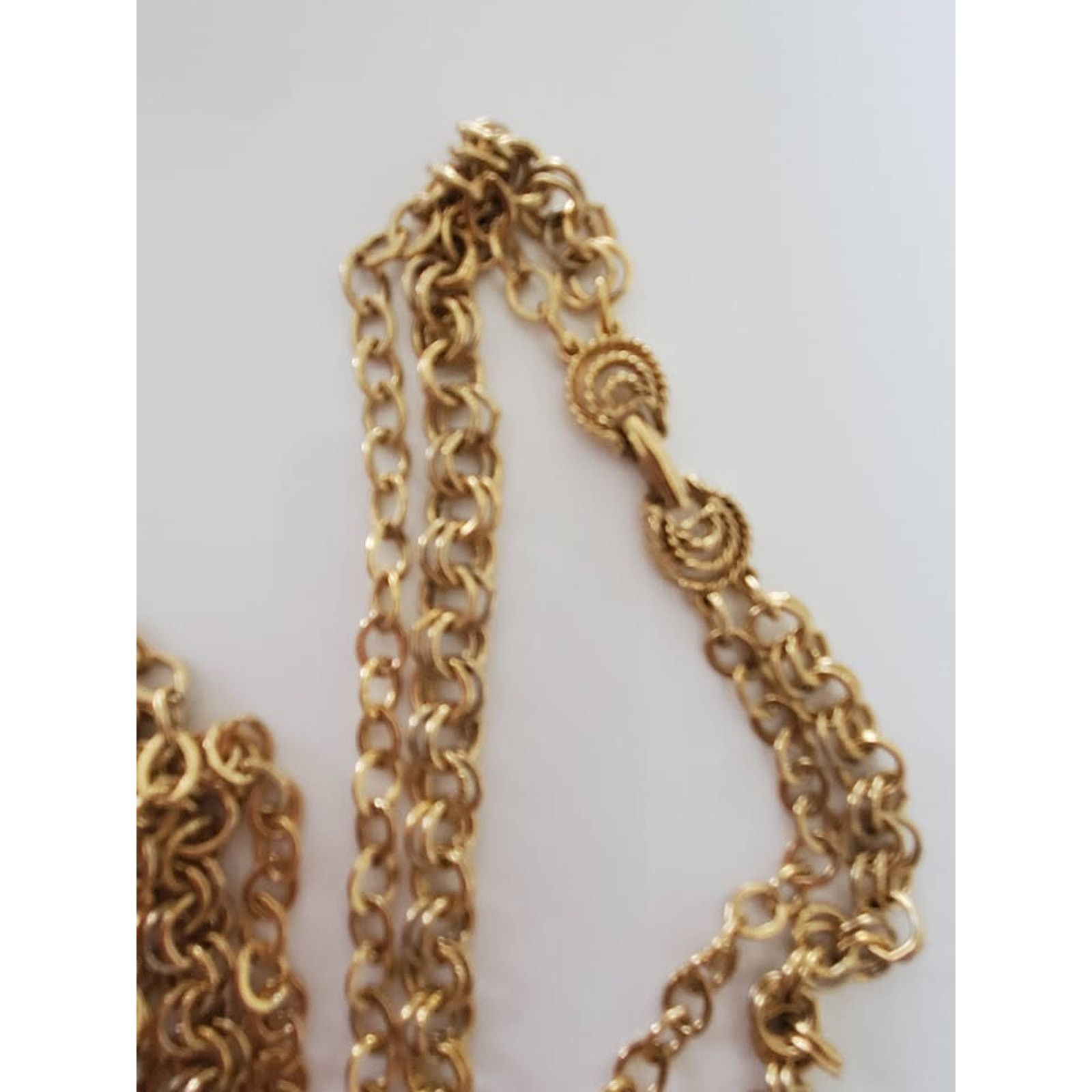 Other Vintage Orange and Amber Rhinestone Double Strand Necklace Size ONE SIZE - 5 Thumbnail