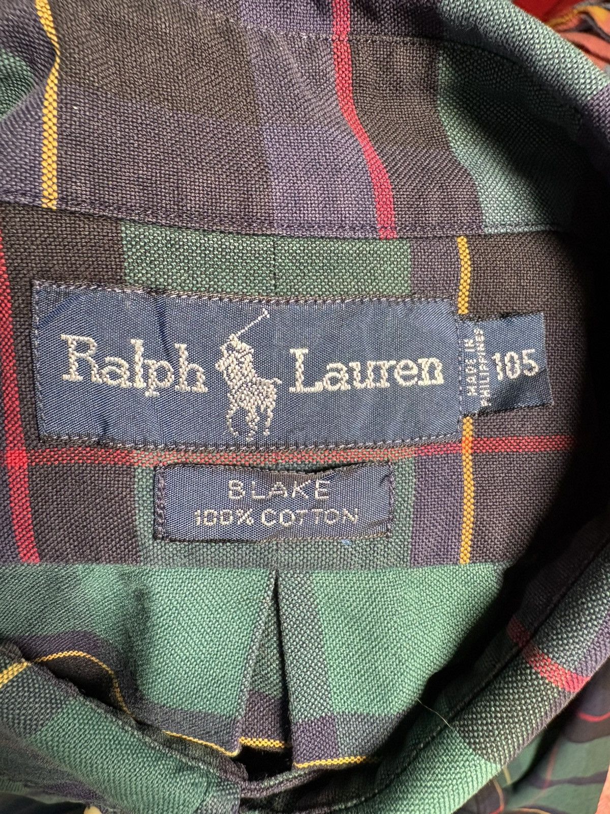 Ralph Lauren VTG Ralph Lauren Blake "Scottie Dog" Plaid Button Down Shirt Size US L / EU 52-54 / 3 - 6 Thumbnail