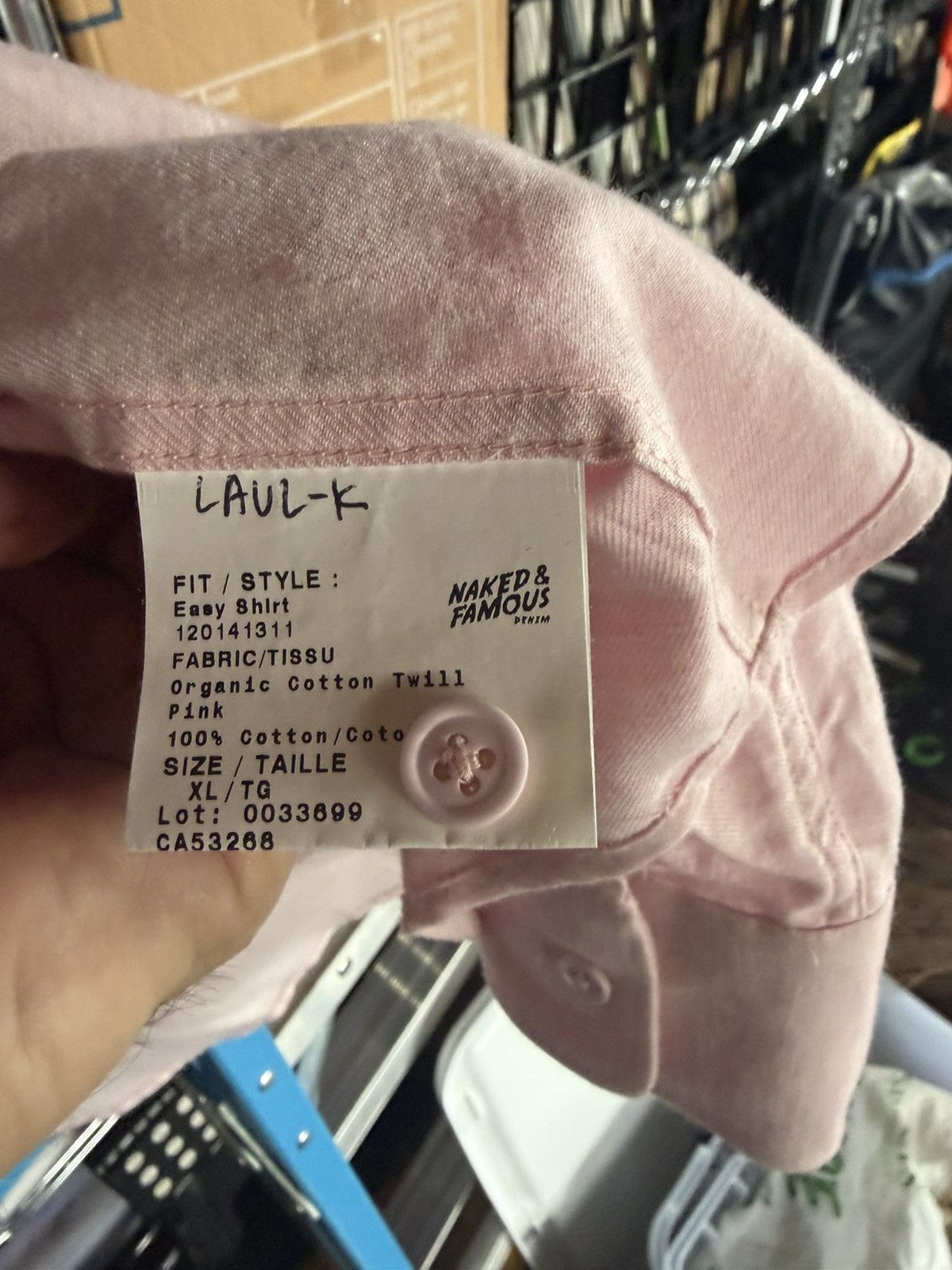 Naked & Famous Naked & Famous Easy Shirt XL Soft Flannel Disco’d Color Pink Size US XL / EU 56 / 4 - 4 Thumbnail