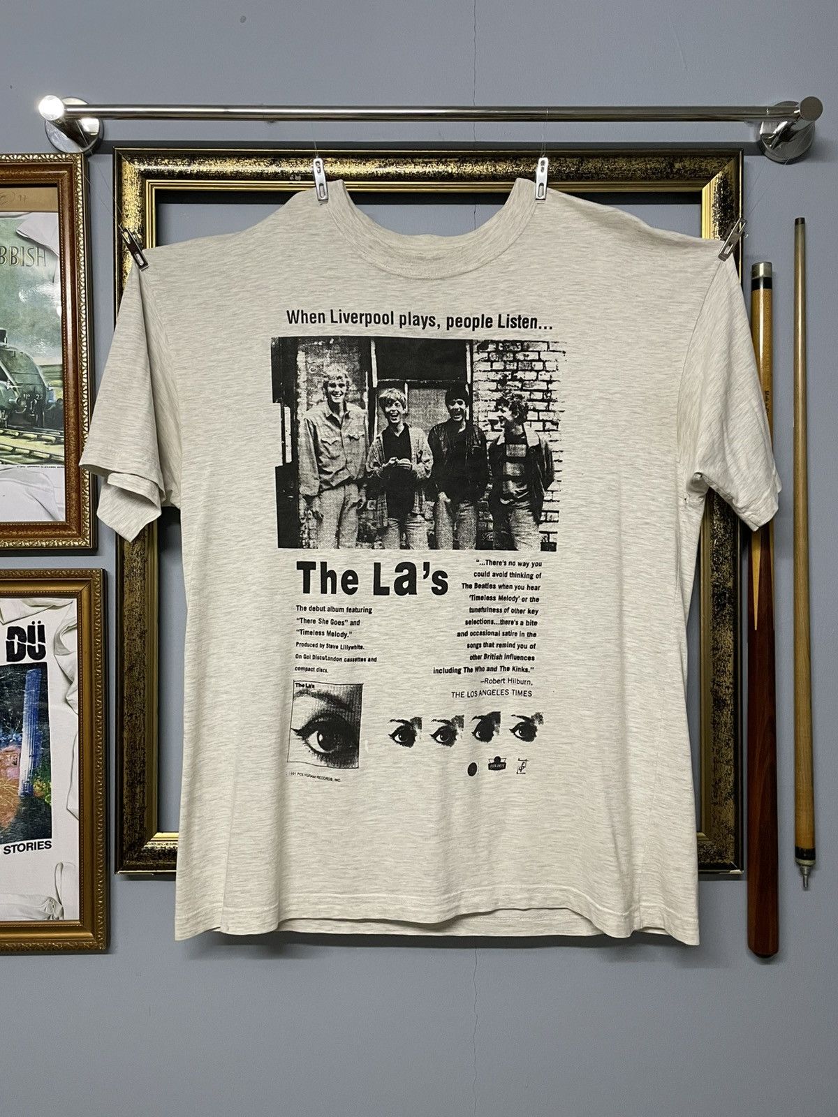 Vintage Vintage 1991 The La’s Band Liverpool Plays Eye Rare Tee Size US XL / EU 56 / 4 - 1 Thumbnail
