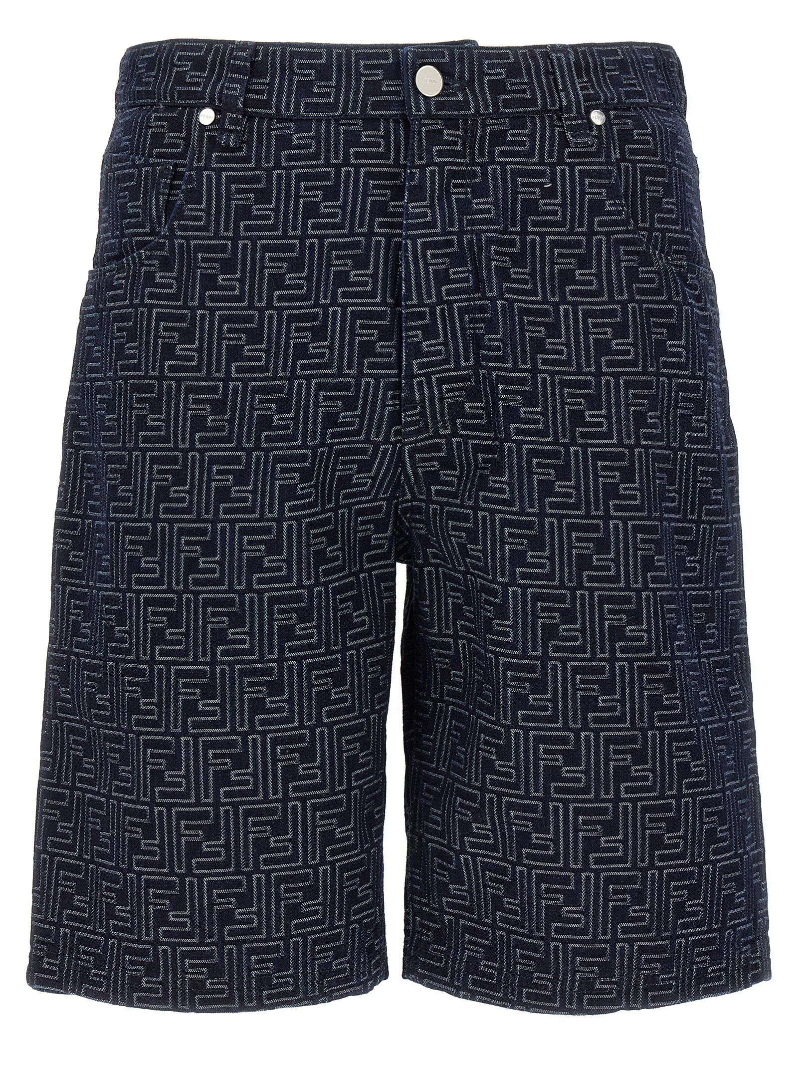 Fendi Bermuda jeans Jacquard FF Size US 32 / EU 48 - 1 Thumbnail