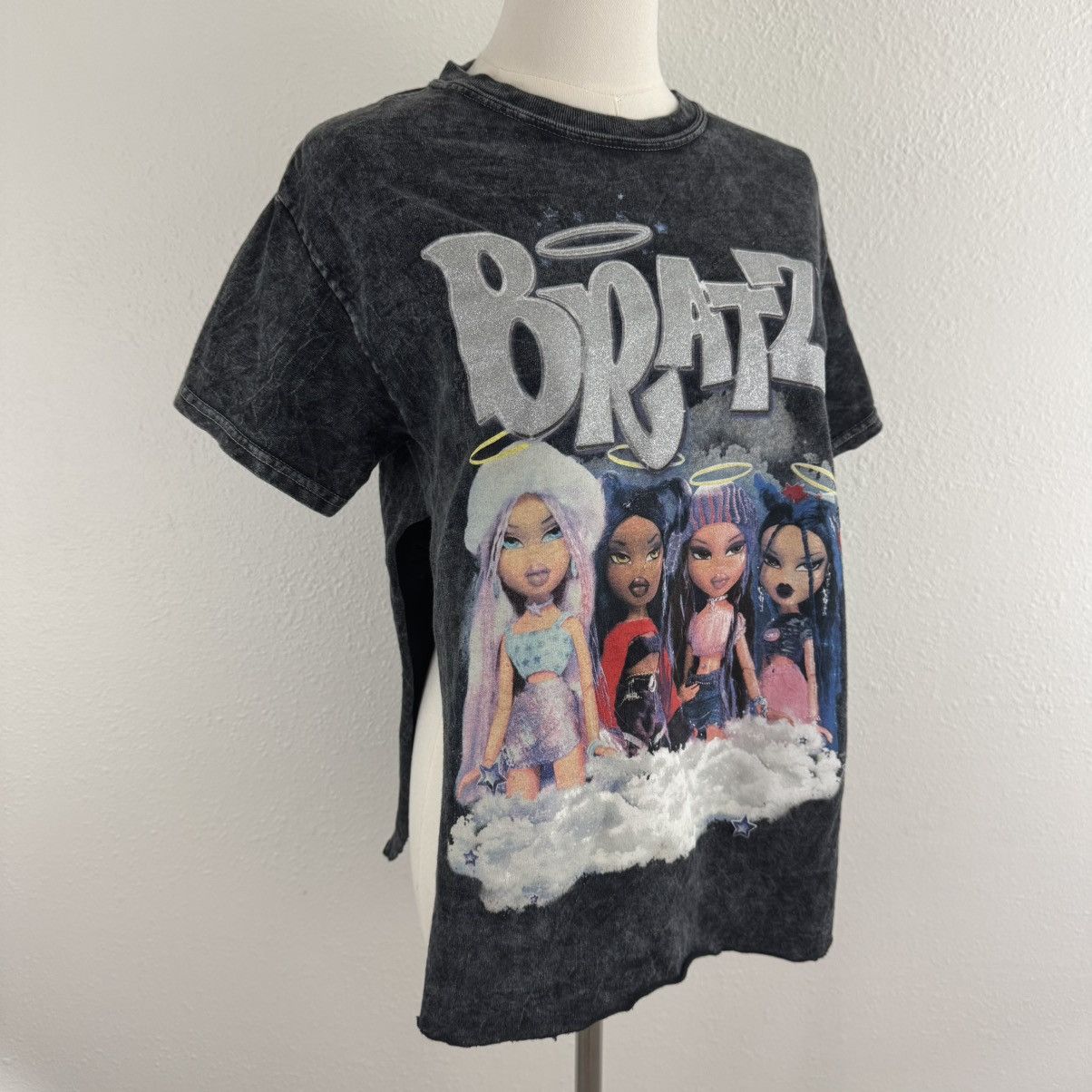 Other BRATZ Y2K Vibes Dark Grey Acid Wash Reworked Graphic Tee Size S / US 4 / IT 40 - 1 Thumbnail