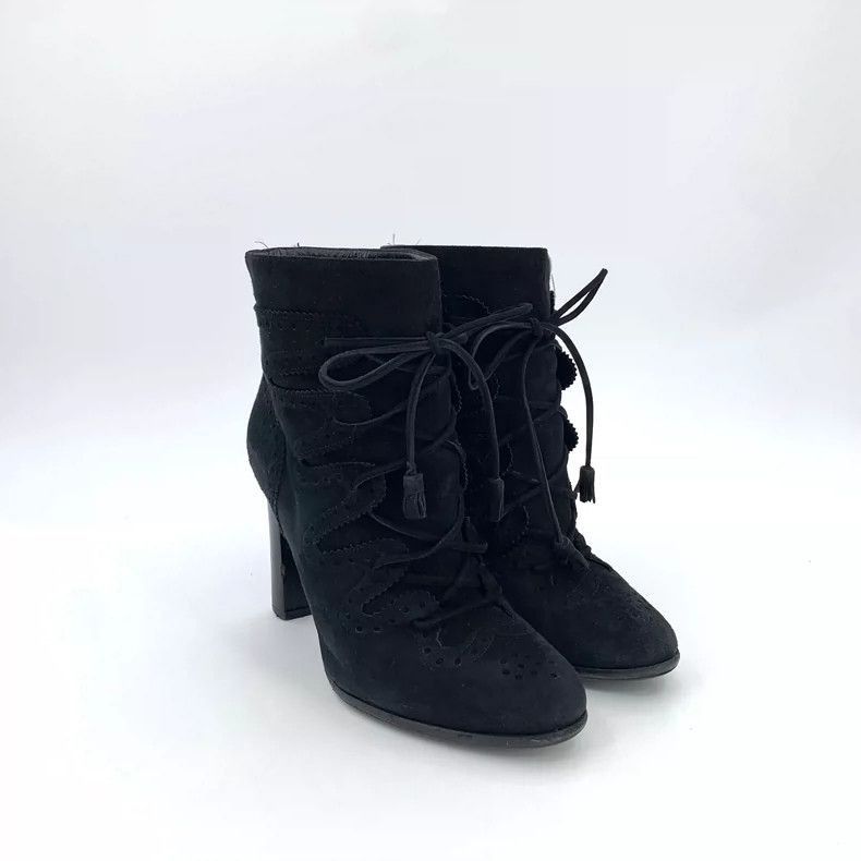 Hermes Hermes Black LaceUp High Heel Booties-2506 Size US 8 / IT 38 - 2 Thumbnail