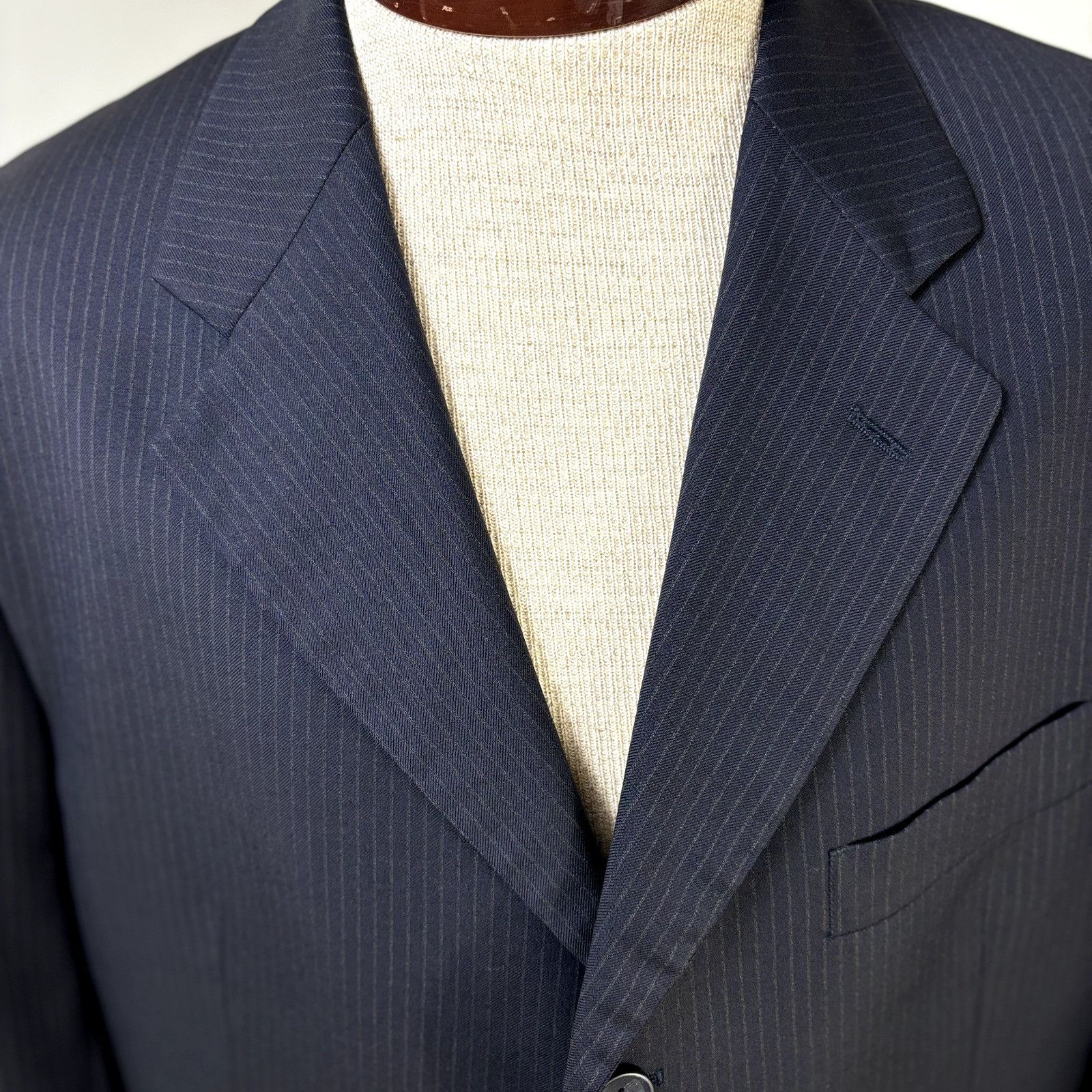 Other Pavone Sport Coat Lessona Superclass 120s Striped Blazer Sz Size 42S - 2 Thumbnail