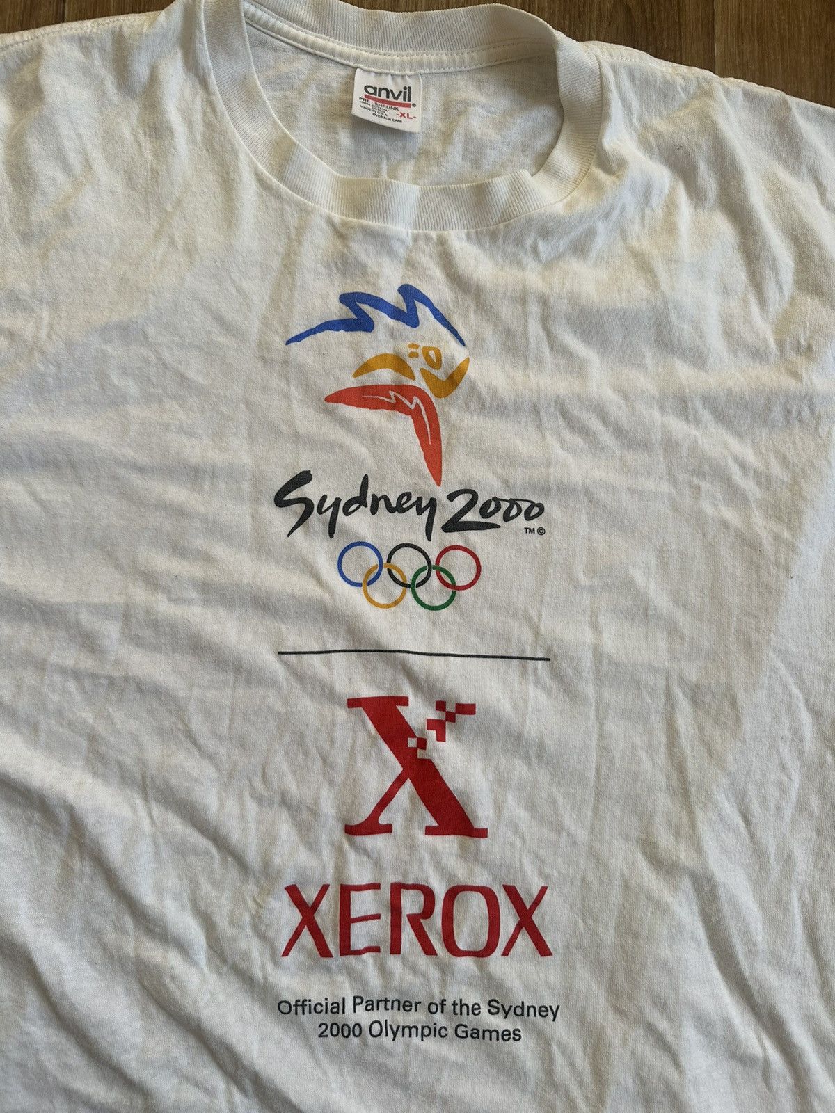 USA Olympics × Vintage Vintage 2000 Sydney Olympics Single Stitch White Tee Size US XL / EU 56 / 4 - 2 Thumbnail