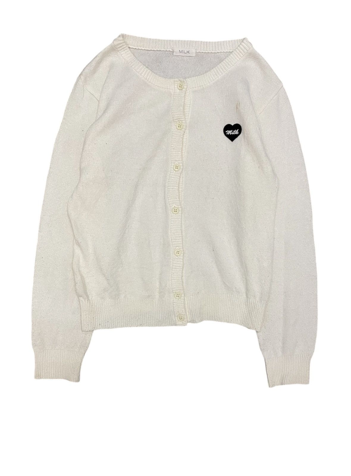 Angel Blue × Hysteric Glamour × Japanese Brand 90's MILK , MILK BOY love cardigan Size S / US 4 / IT 40 - 1 Thumbnail