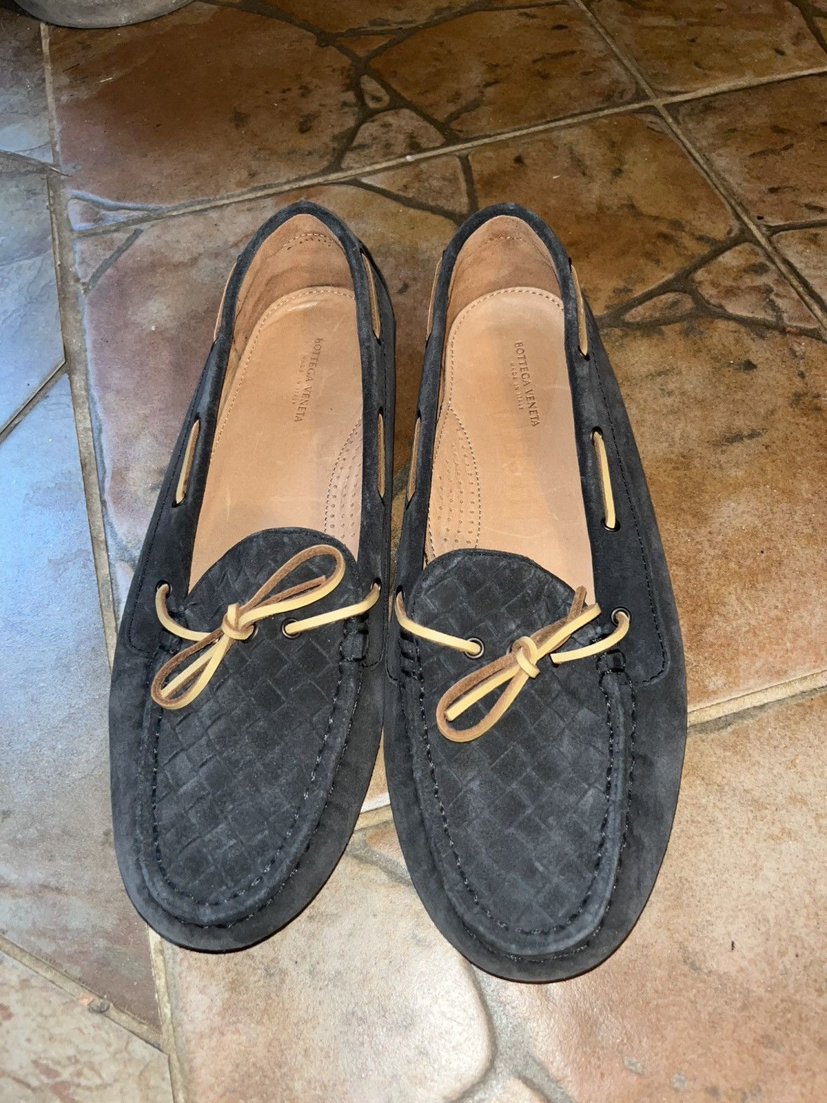 Bottega Veneta Bottega Veneta Intrecciato Suede Slip-On Loafers Size US 10 / IT 40 - 1 Thumbnail