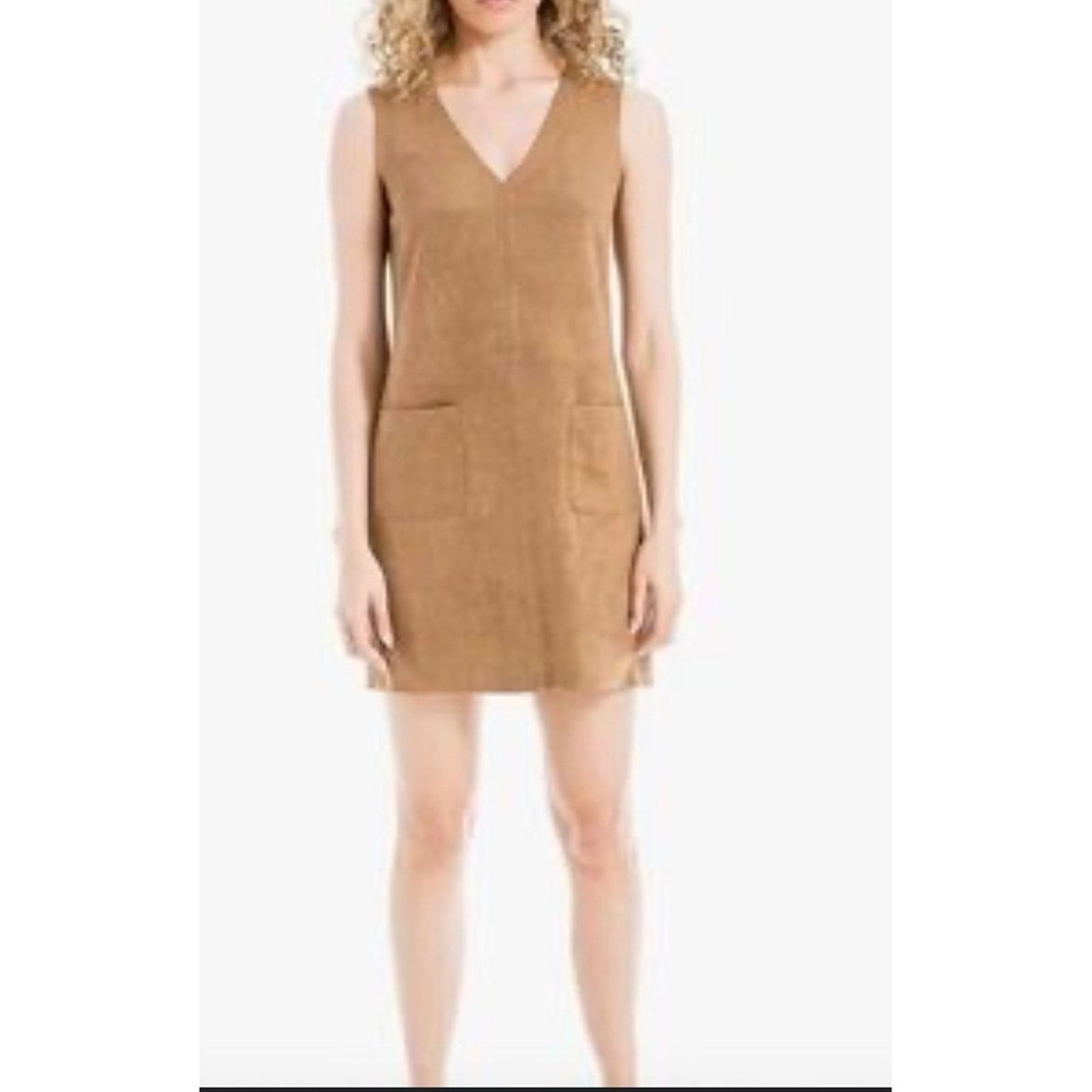Bcbgmaxazria MAX STUDIO London Sleeveless V-Neck Mini Dress w/ Pockets Size XS / US 0-2 / IT 36-38 - 2 Thumbnail