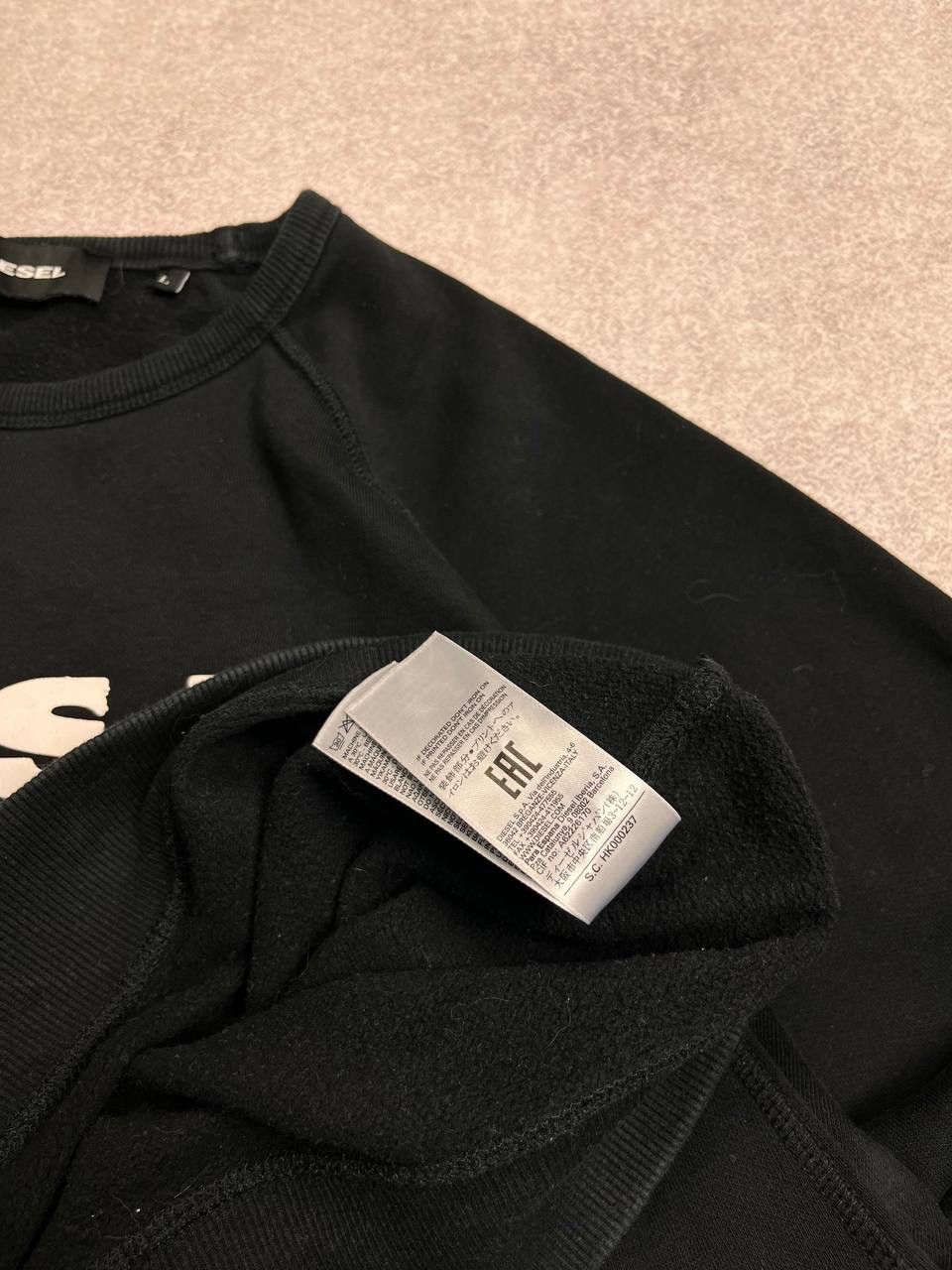 Diesel × Vintage VINTAGE DIESEL SPELLOUT BLACK BOXY SWEATSHIRT Y2K L Size US L / EU 52-54 / 3 - 5 Thumbnail
