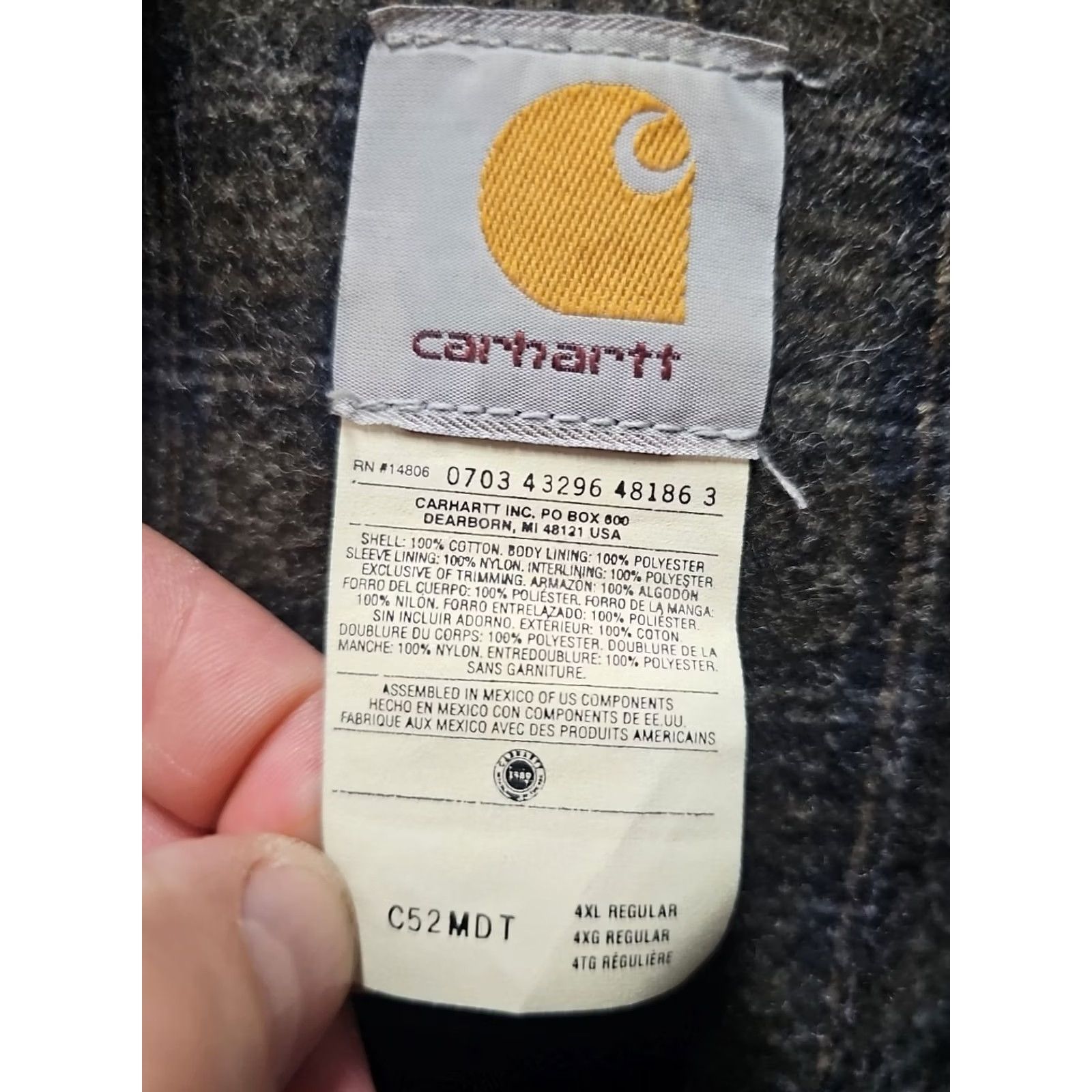 Carhartt Carhartt Rancher C52MDT Dark Blue Long Sleeve Chore Coat Denim 4xl Mens Regular Zip Pocket Pockets Autumn Winter Button Snaps Size US XXL / EU 58 / 5 - 2 Thumbnail