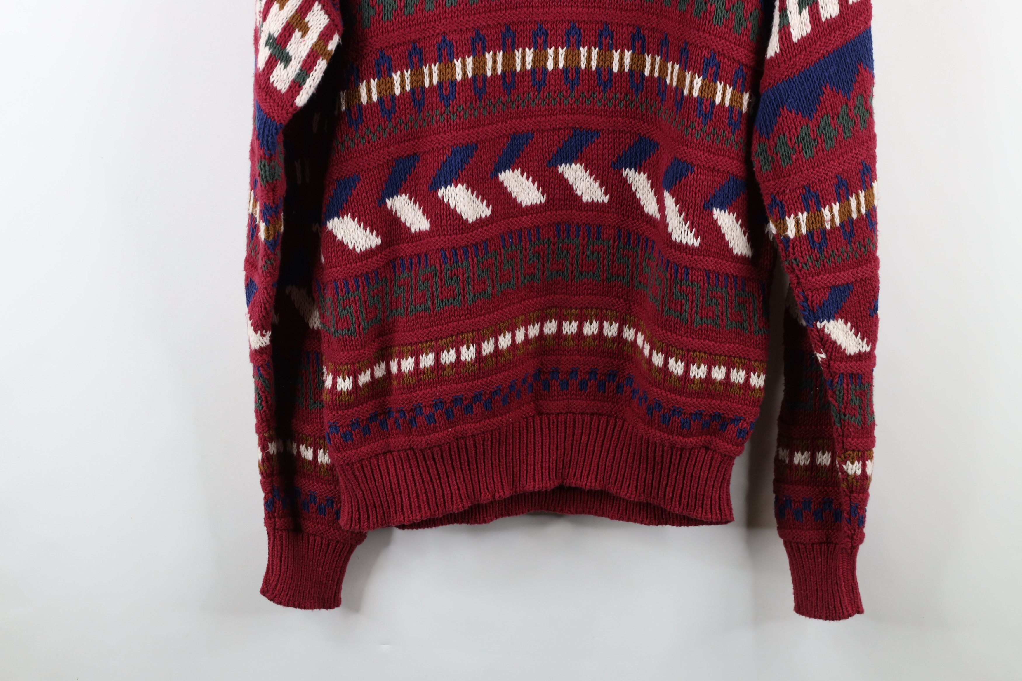 Vintage Deadstock Vintage 90s Streetwear Fair Isle Knit Sweater USA Size US M / EU 48-50 / 2 - 13 Thumbnail