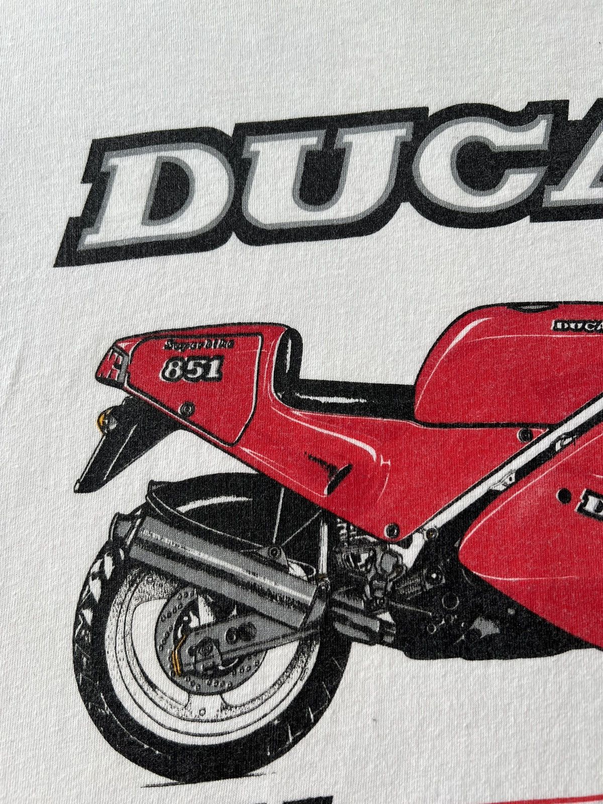 Ducati Vintage 90s Ducati 851 Moto Racing Promo White T-shirt Size US M / EU 48-50 / 2 - 4 Thumbnail