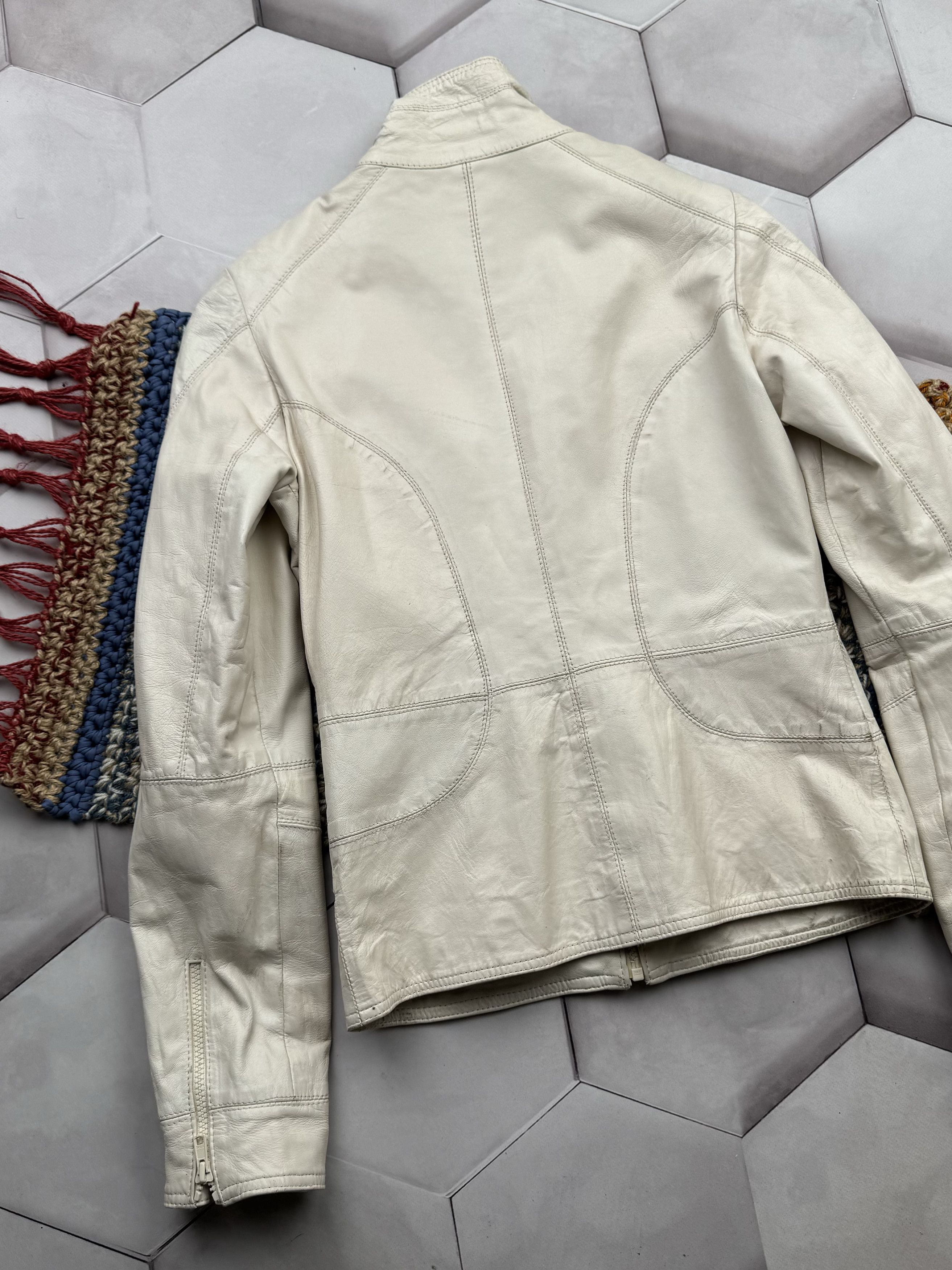 Japanese Brand Vintage Leather Jacket (E4) Size M / US 6-8 / IT 42-44 - 13 Thumbnail