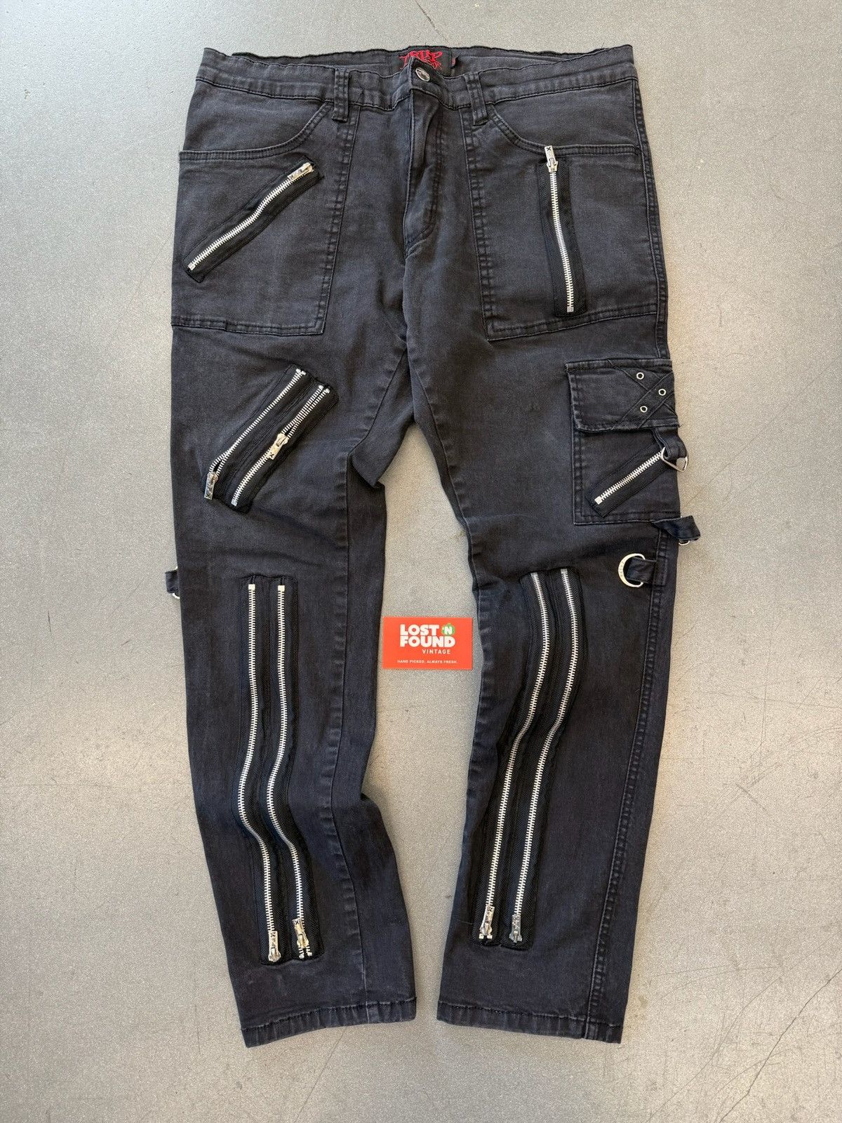 Y2K Vintage Tripp NYC Bondage Style Zipper Pants