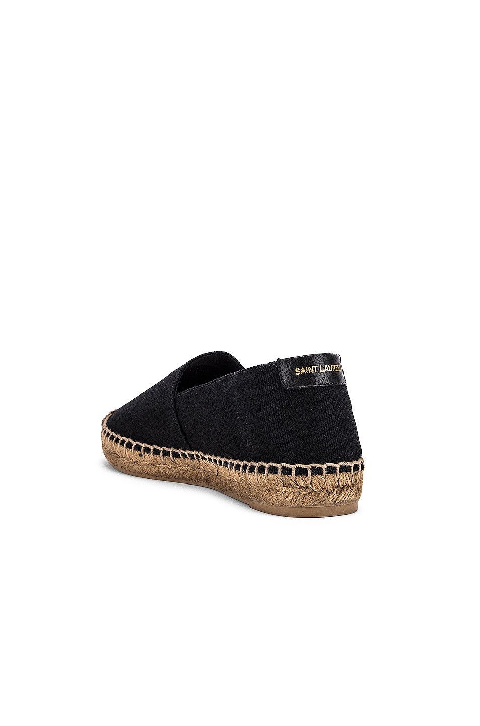 Saint Laurent Paris oc11z1125 Embroidered Espadrilles in Canvas in Black Size US 11 / IT 41 - 3 Thumbnail