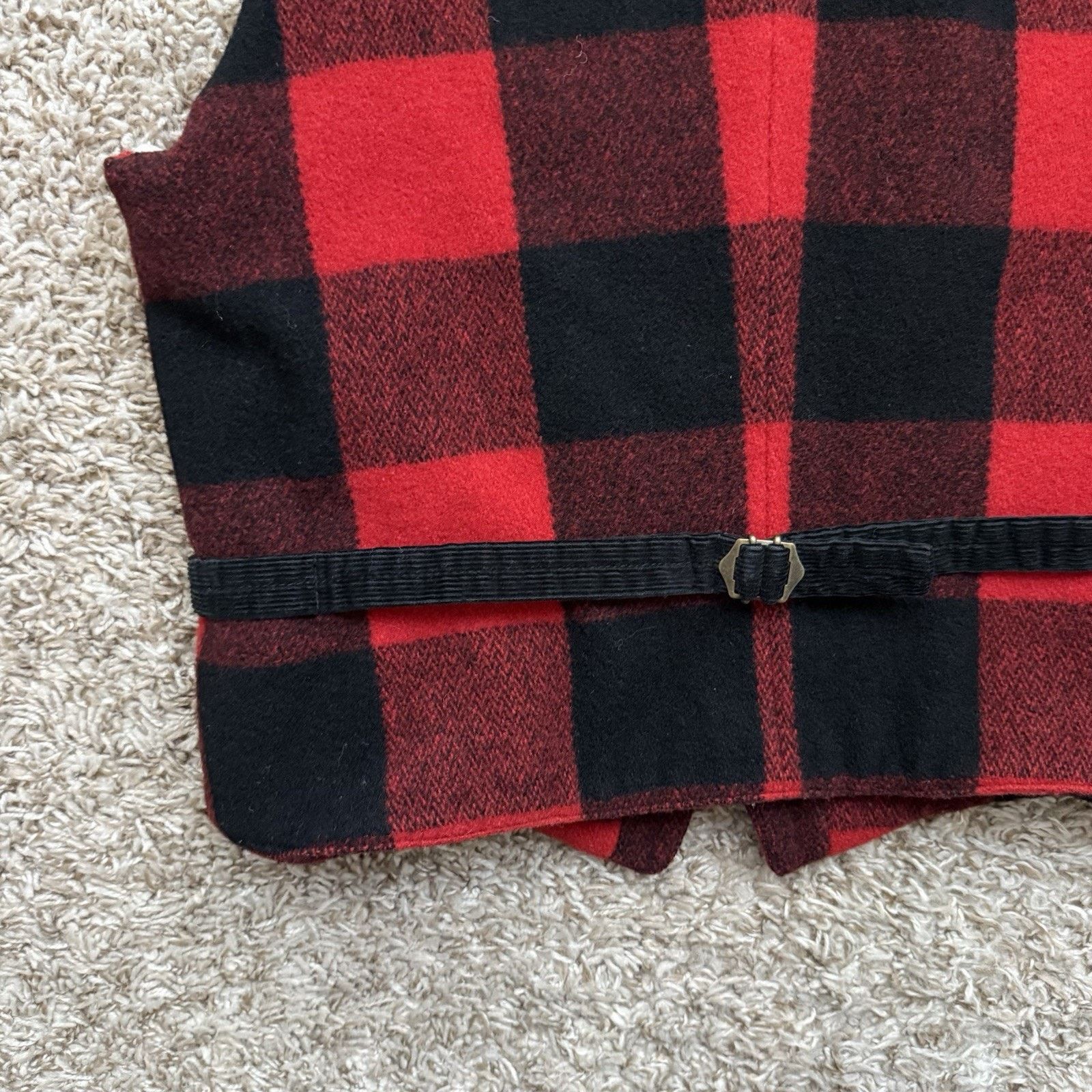 Beams Japan × Beams Plus Vintage Beams Plus Japan Buffalo Plaid Red Wool Vest Jacket Size L / US 10 / IT 46 - 6 Thumbnail