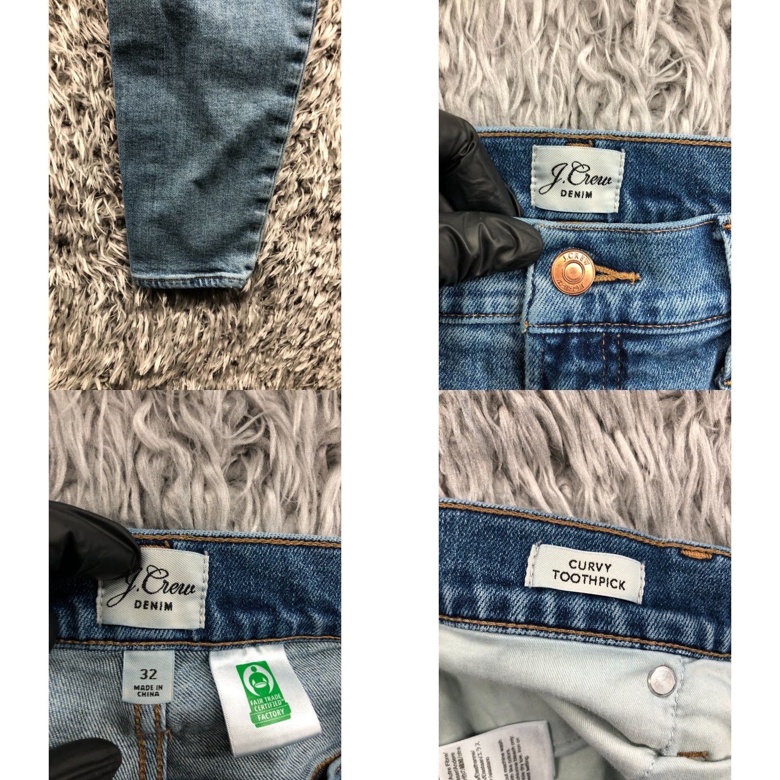 J.Crew J.CREW Jeans Women’s 32 Toothpick Skinny Denim Blue 5-Pocket Regular Waist Medium Wash Baggy-Free N/A Size 24" / US 00 / IT 34 - 8 Thumbnail