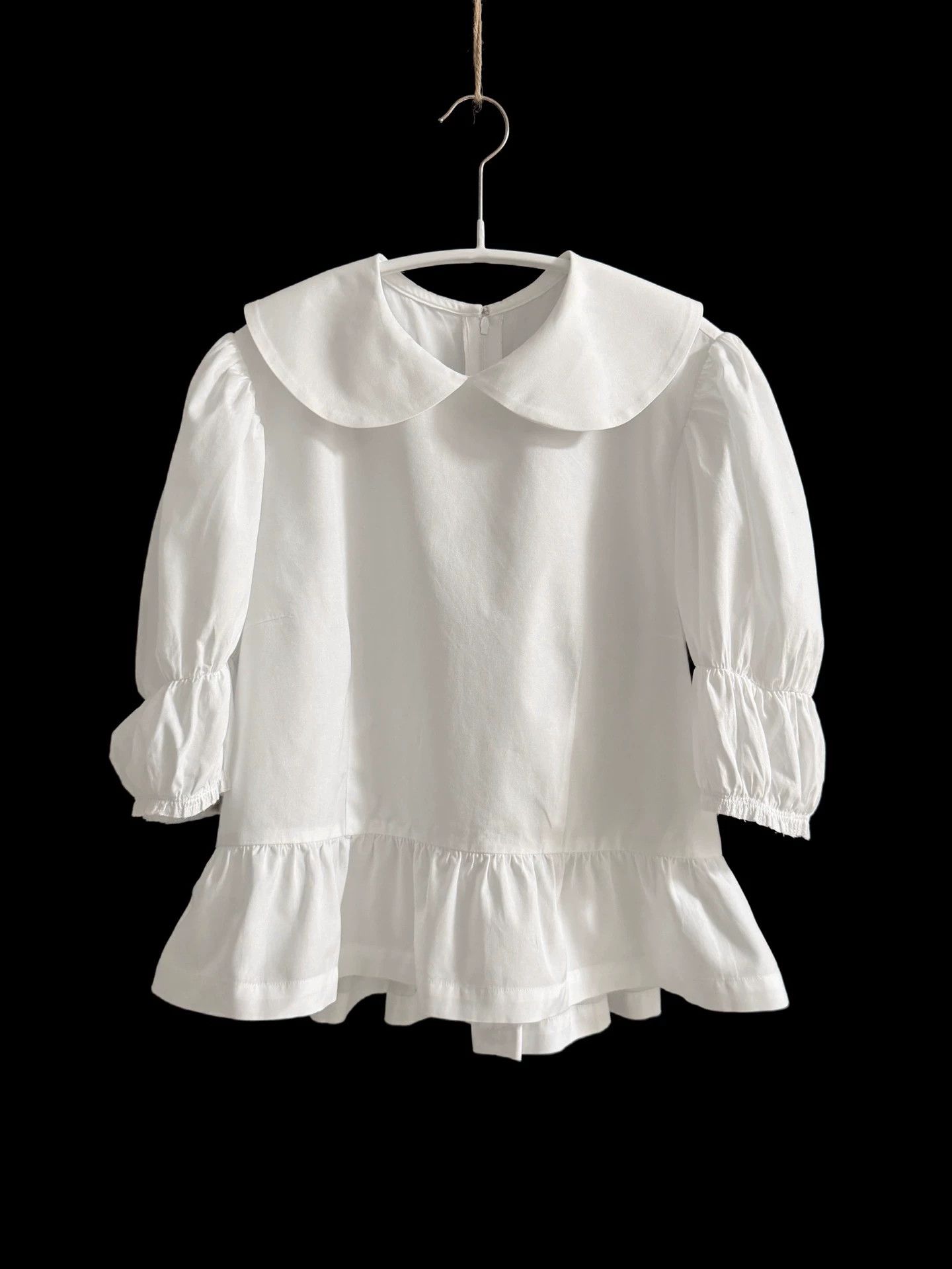 Cdg Girl 21aw Cotton Pp Collar Pleat Cuffs Shirt in White, Women's