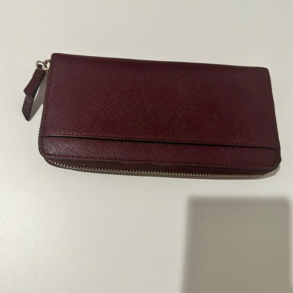 Kate Spade Kate Spade Brynn Continental Zip Wallet Deep Berry Burgundy Size ONE SIZE - 5 Thumbnail