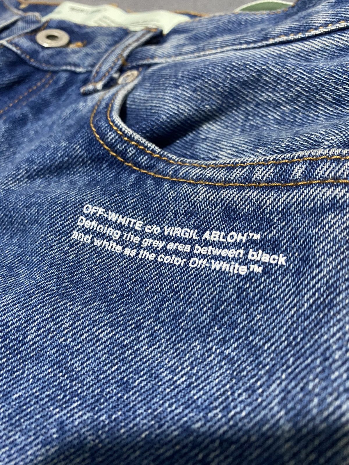 Off-White Off white virgil abloh baggy Flare denim Jeans Size 25" / US 0 / IT 36 - 6 Thumbnail