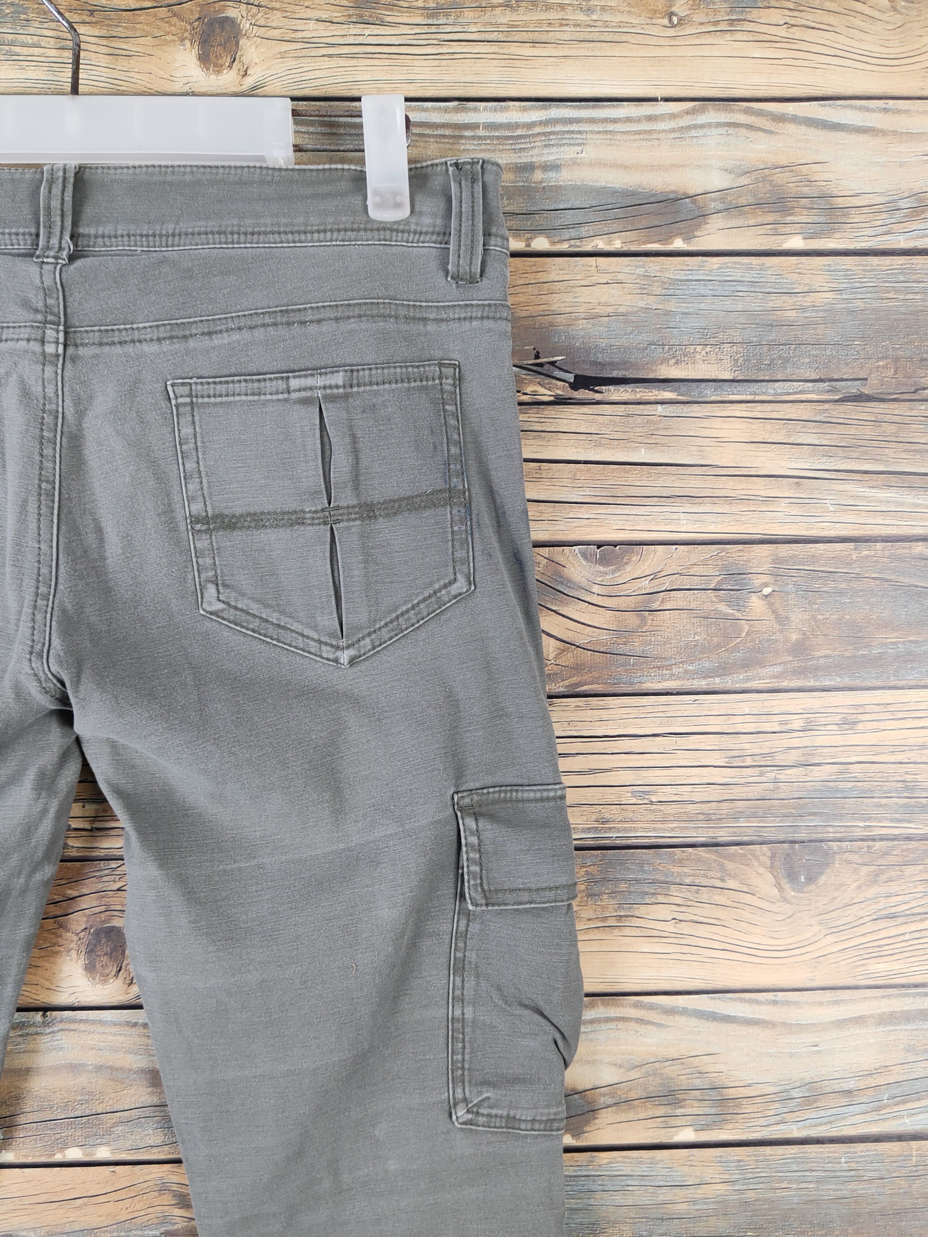 Japanese Brand H.Market Green Faded Multipocket Tactical Cargo Pants #W1912 Size US 32 / EU 48 - 10 Thumbnail