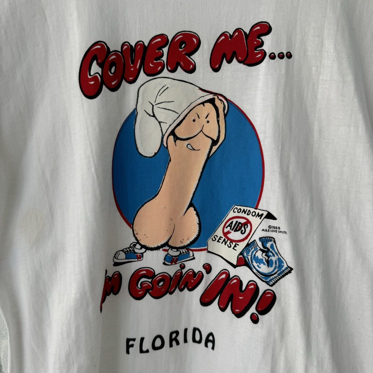 Vintage 88’s Condom Tee Size US L / EU 52-54 / 3 - 3 Thumbnail