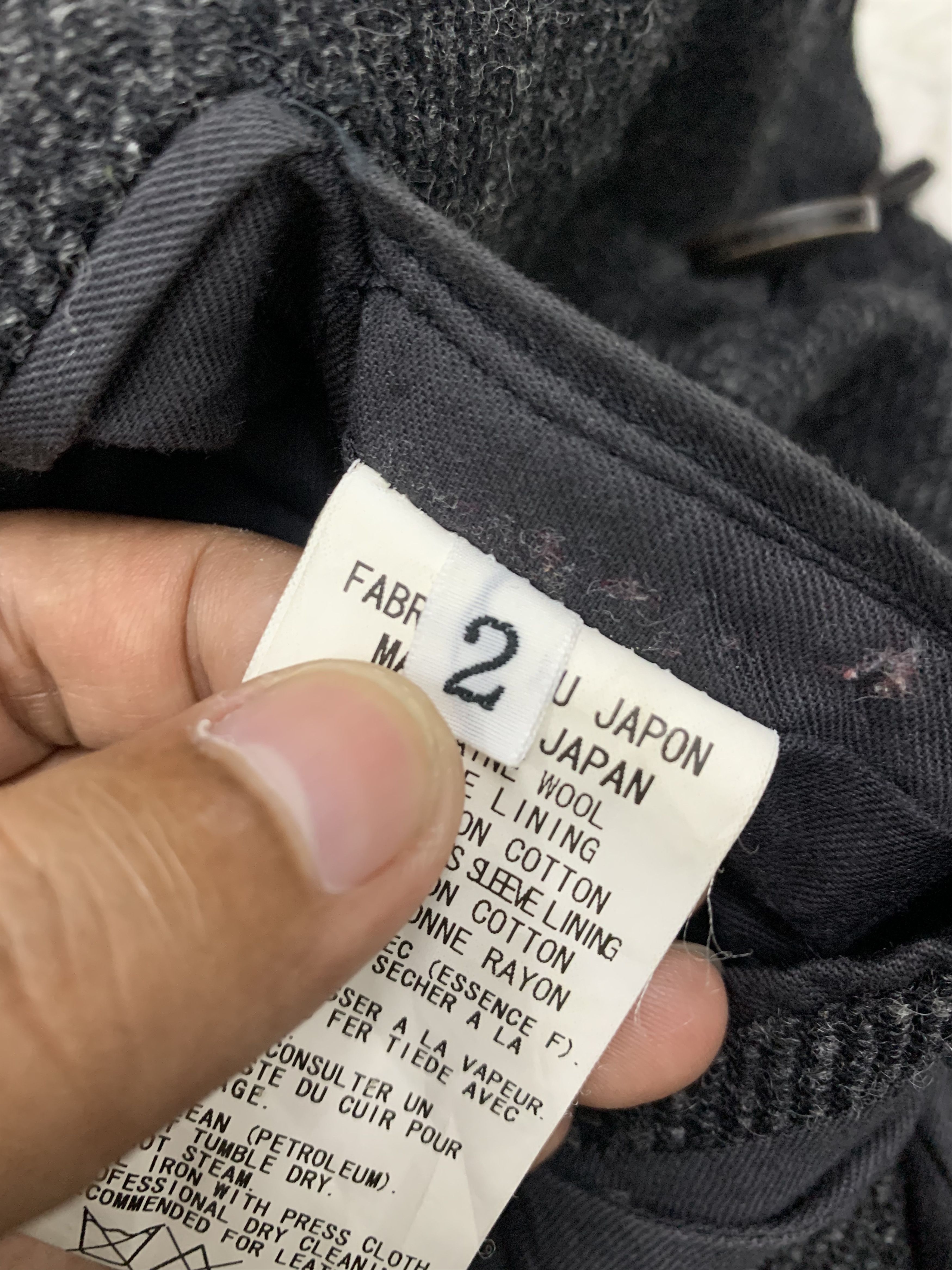 Yohji Yamamoto Vintage Y's by Yohji Yamamoto Gabardine Belted Wool Coat Size US M / EU 48-50 / 2 - 18 Thumbnail